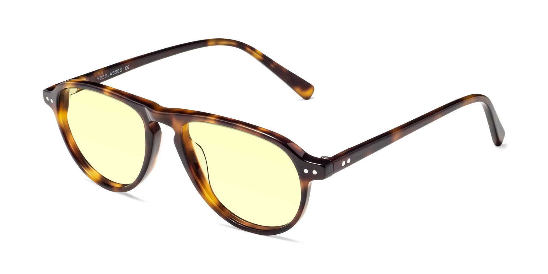 Angle of 17544 in Tortoise with Light Yellow Tinted Lenses