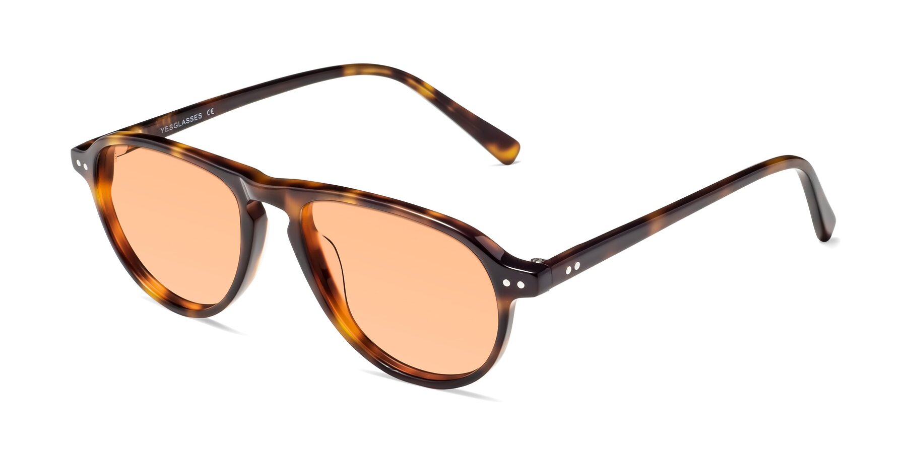 Angle of 17544 in Tortoise with Light Orange Tinted Lenses