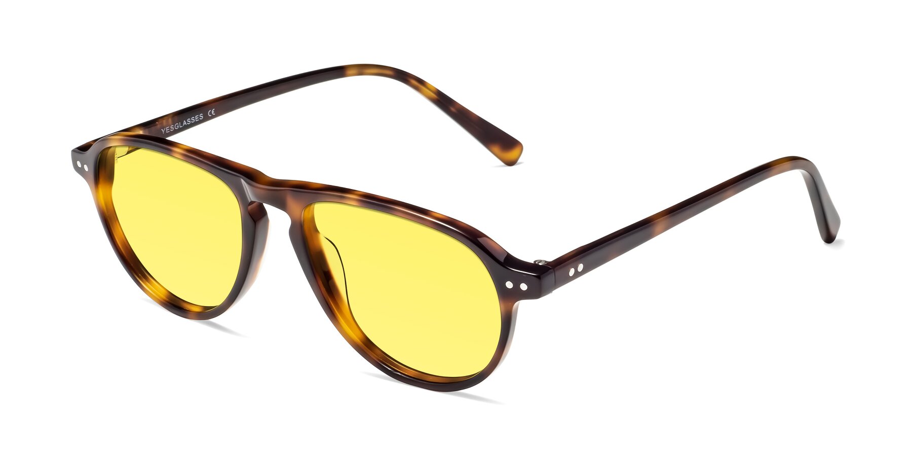 Angle of 17544 in Tortoise with Medium Yellow Tinted Lenses