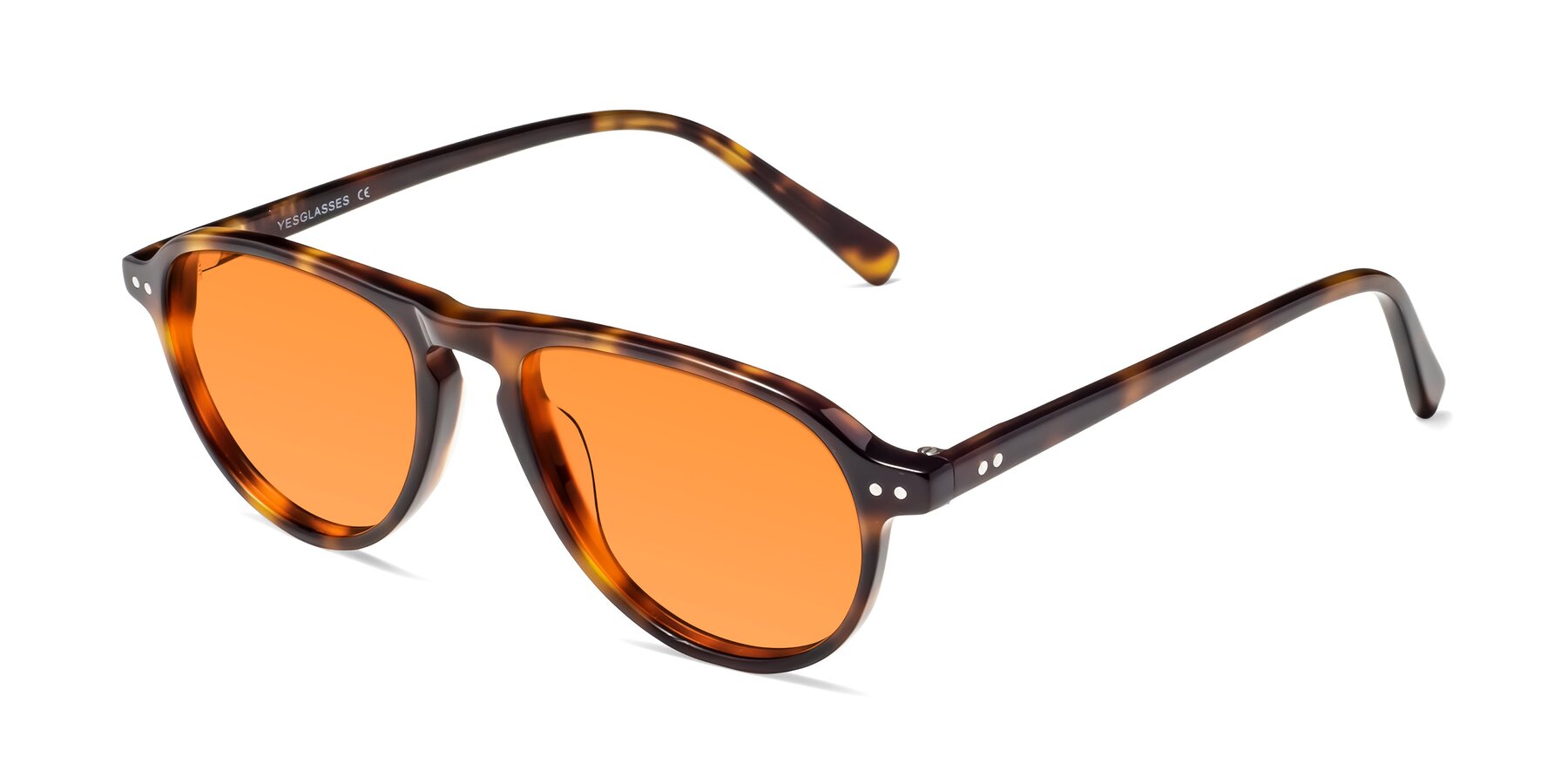 Angle of 17544 in Tortoise with Orange Tinted Lenses