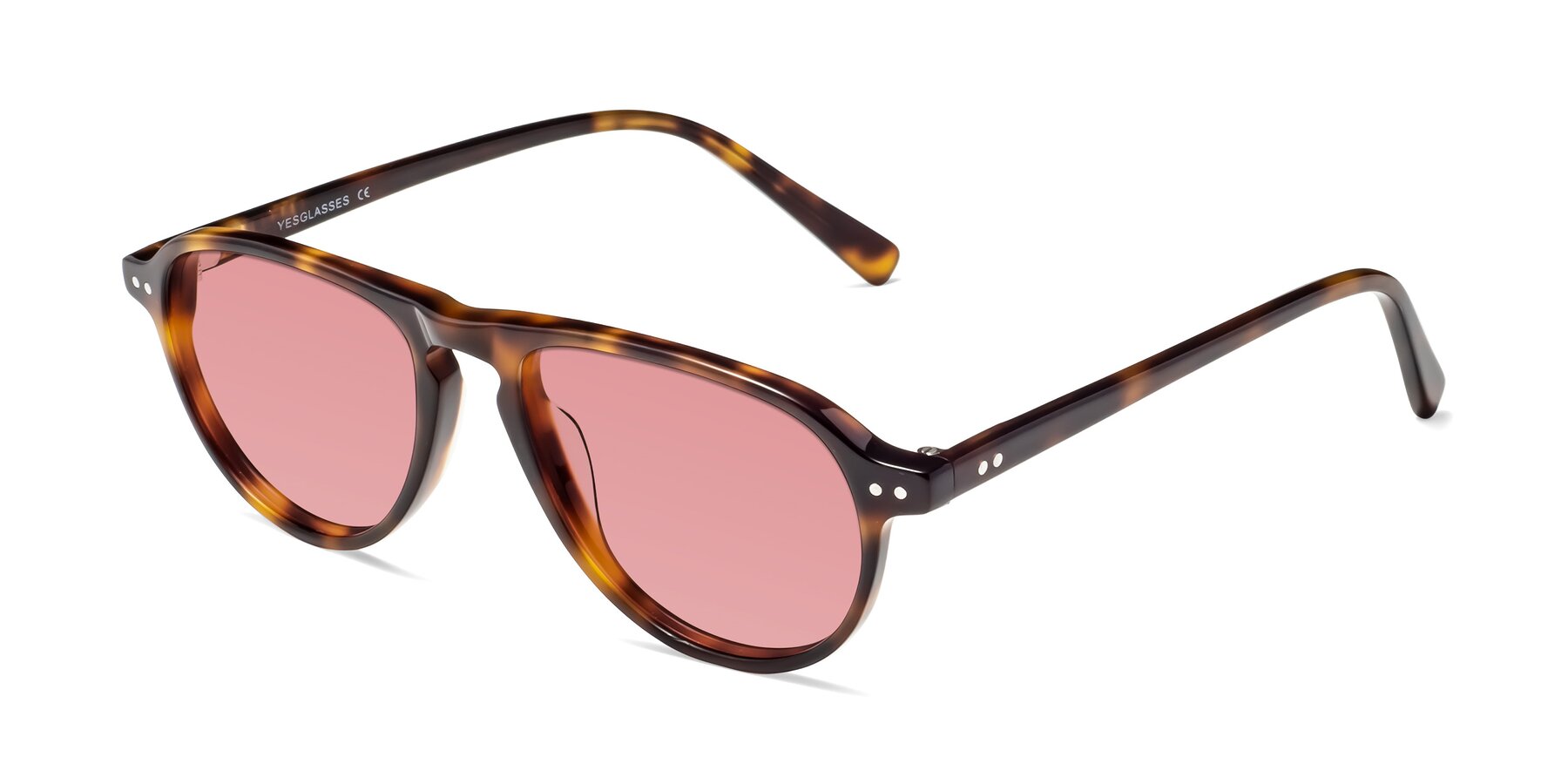Angle of 17544 in Tortoise with Medium Garnet Tinted Lenses