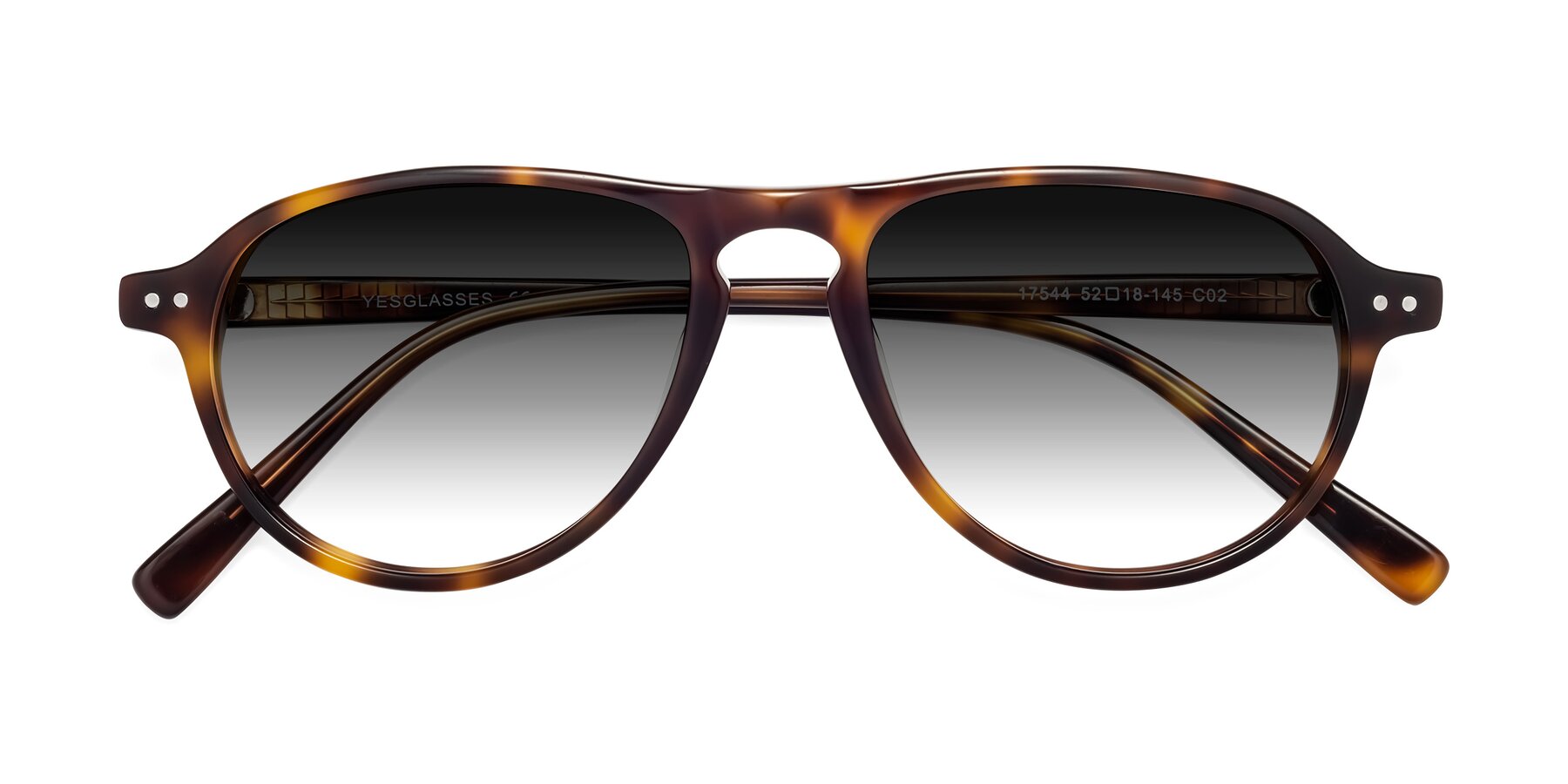 Folded Front of 17544 in Tortoise with Gray Gradient Lenses