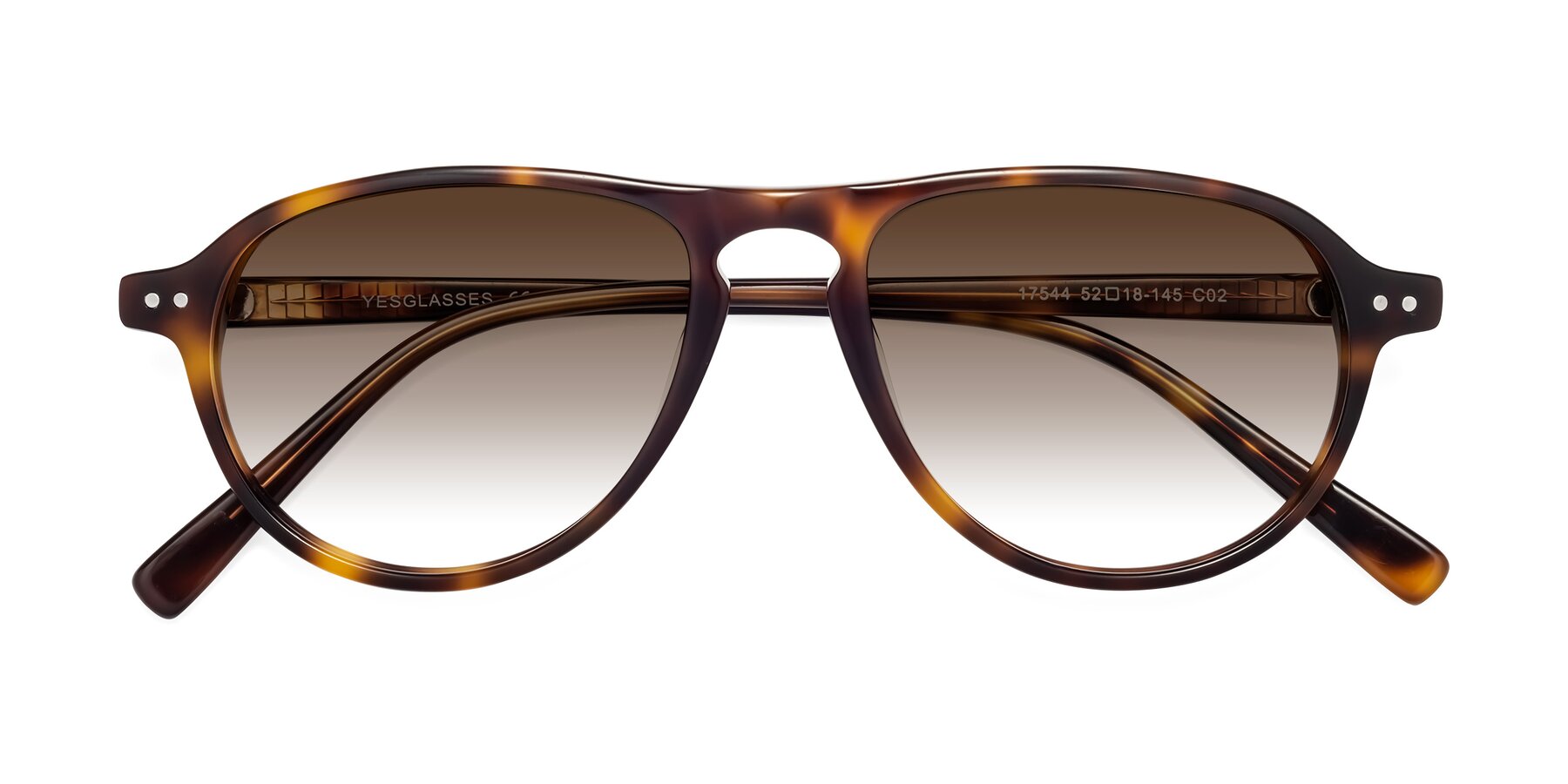 Folded Front of 17544 in Tortoise with Brown Gradient Lenses