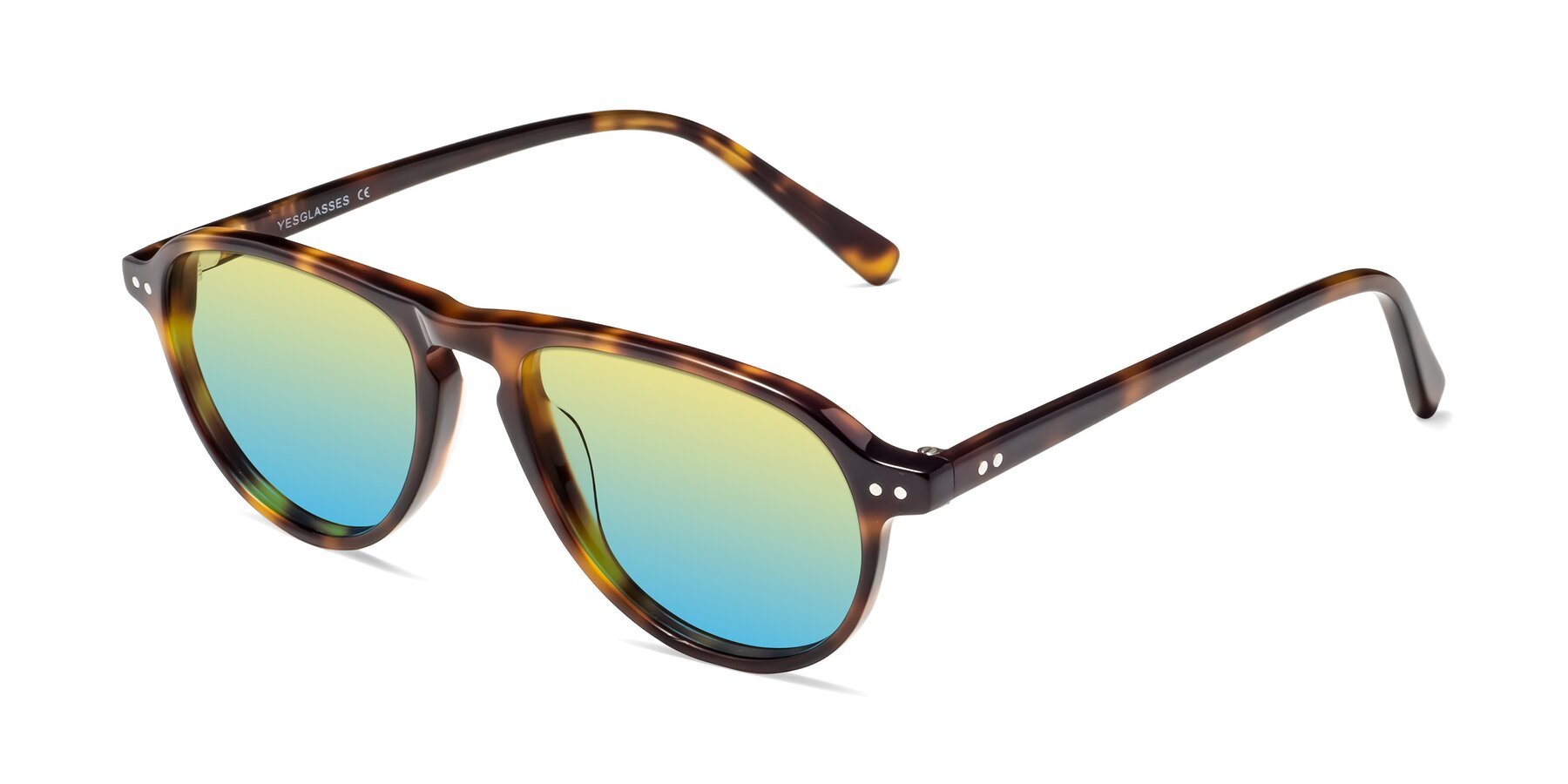 Angle of 17544 in Tortoise with Yellow / Blue Gradient Lenses