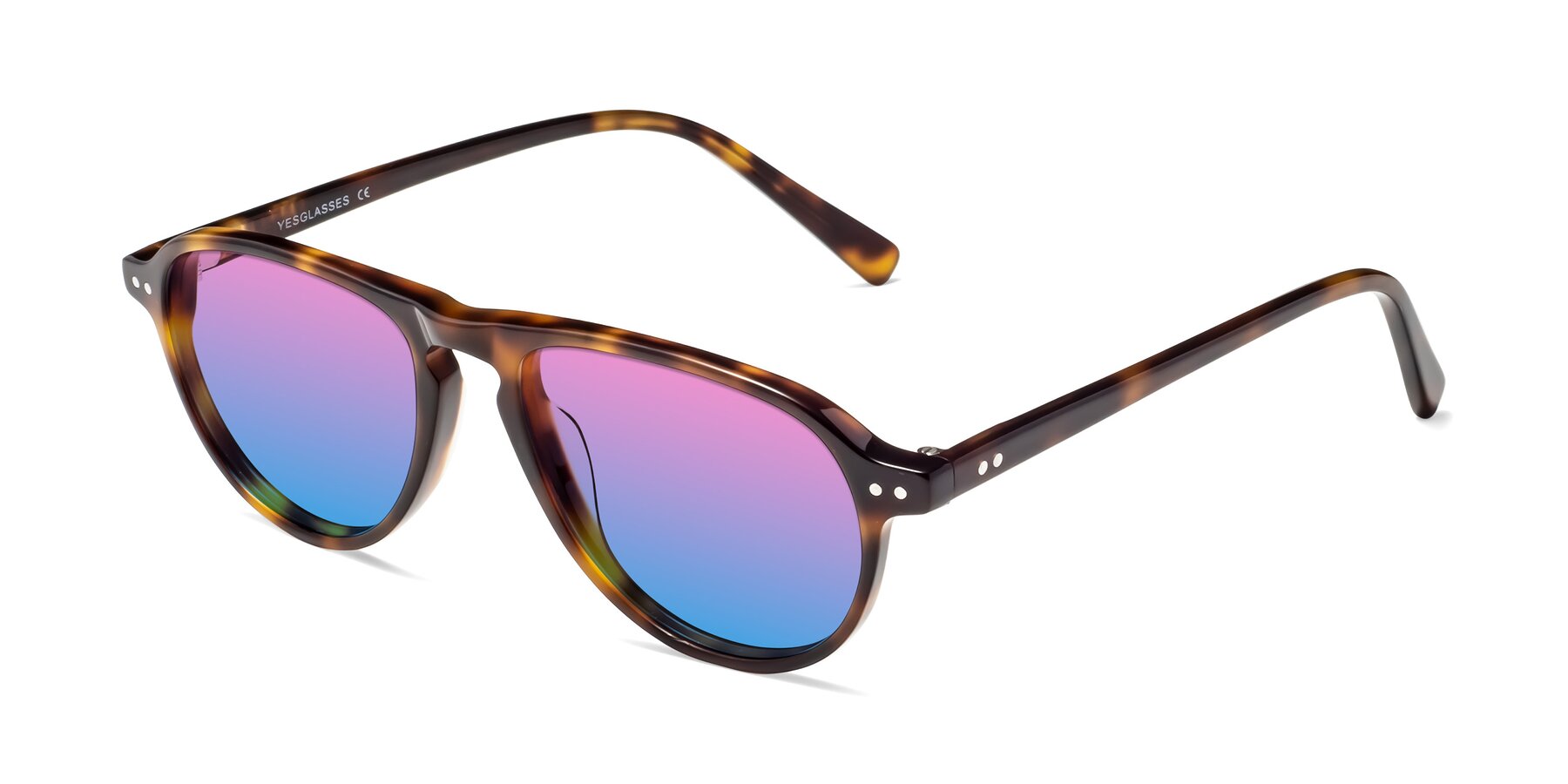 Angle of 17544 in Tortoise with Pink / Blue Gradient Lenses