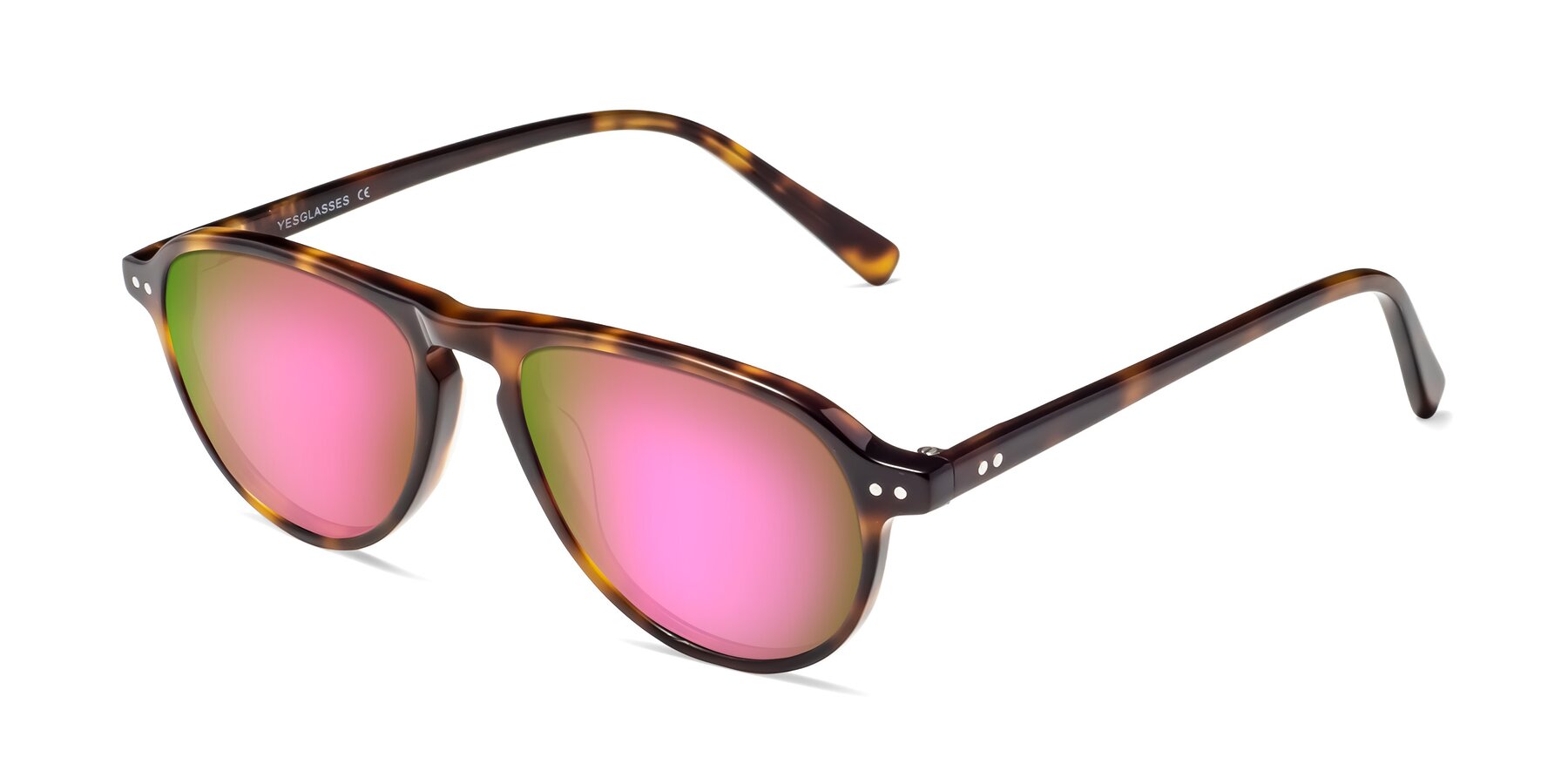 Angle of 17544 in Tortoise with Pink Mirrored Lenses