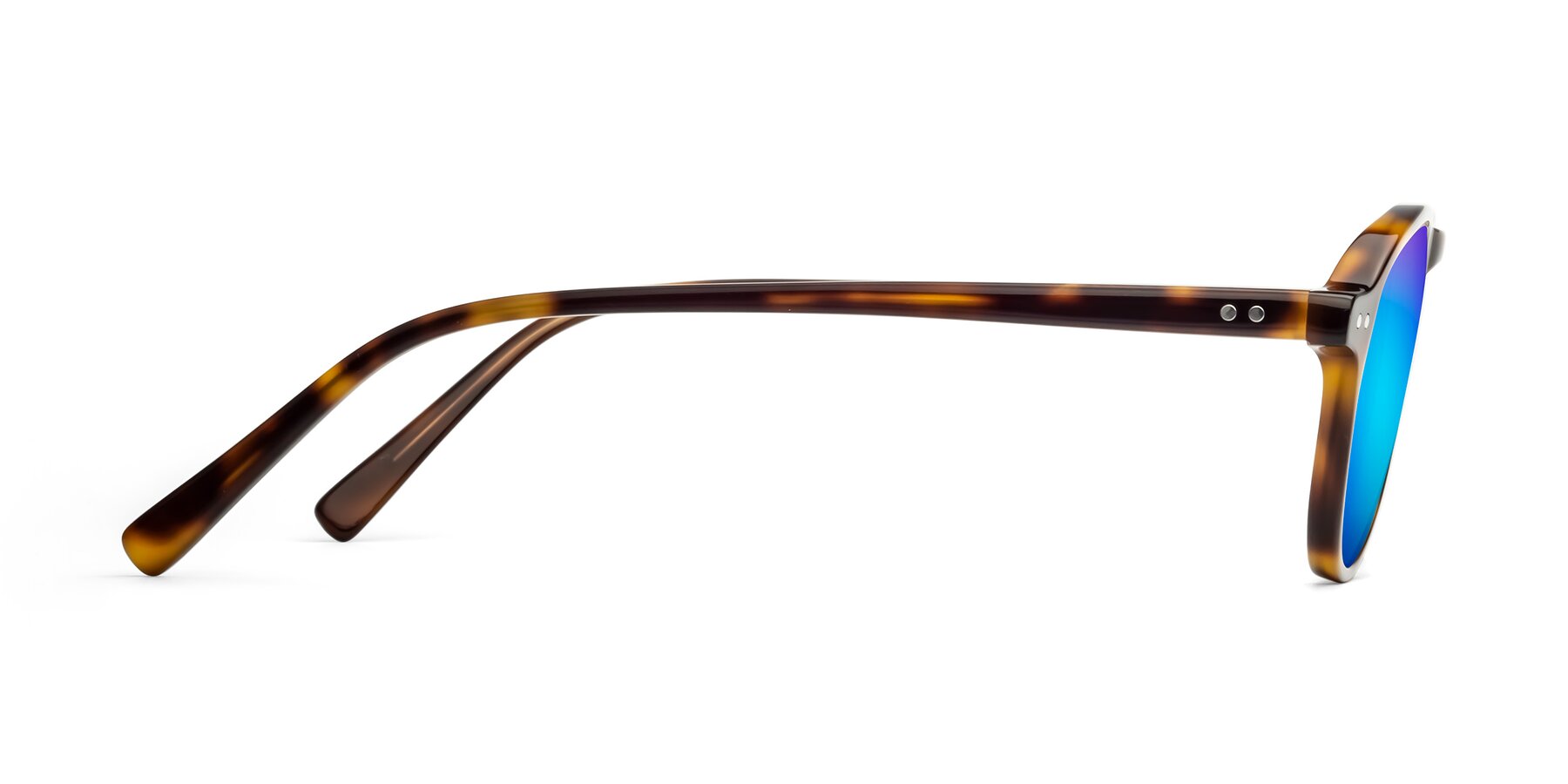 Side of 17544 in Tortoise with Blue Mirrored Lenses