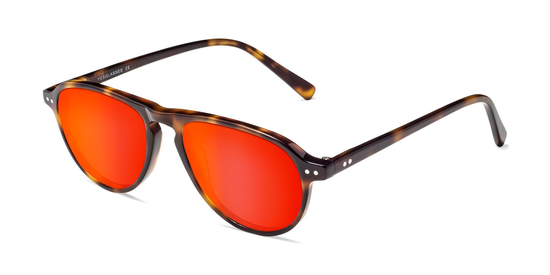 Angle of 17544 in Tortoise with Red Gold Mirrored Lenses
