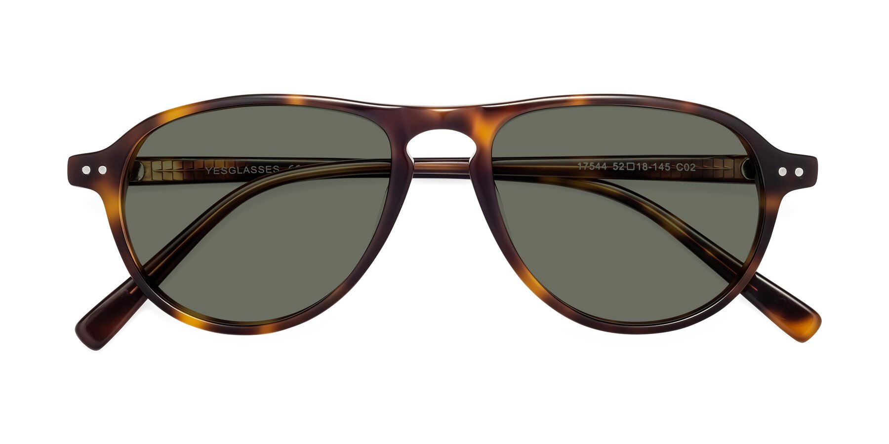 Folded Front of 17544 in Tortoise with Gray Polarized Lenses