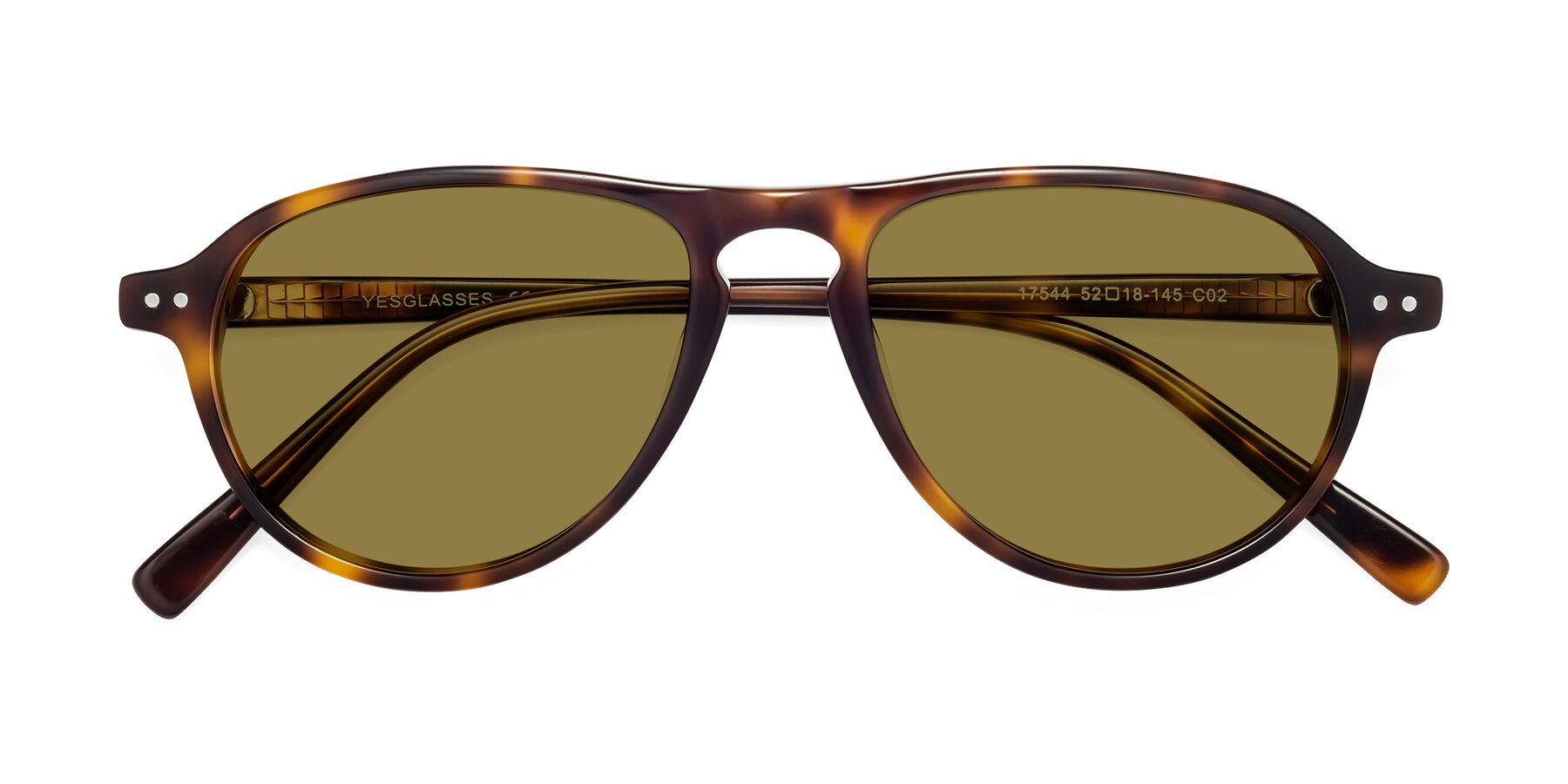Folded Front of 17544 in Tortoise with Brown Polarized Lenses