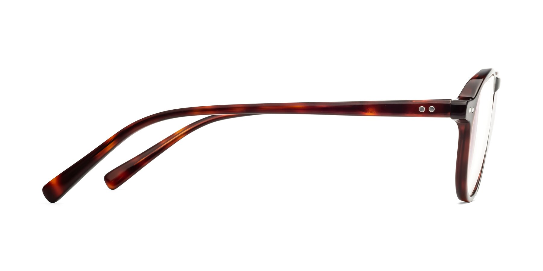 Side of 17544 in Burgundy Tortoise with Clear Reading Eyeglass Lenses