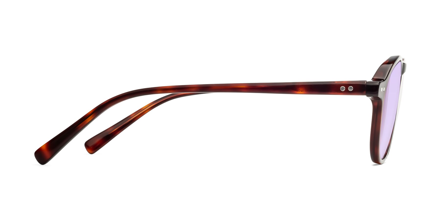 Side of 17544 in Burgundy Tortoise with Light Purple Tinted Lenses