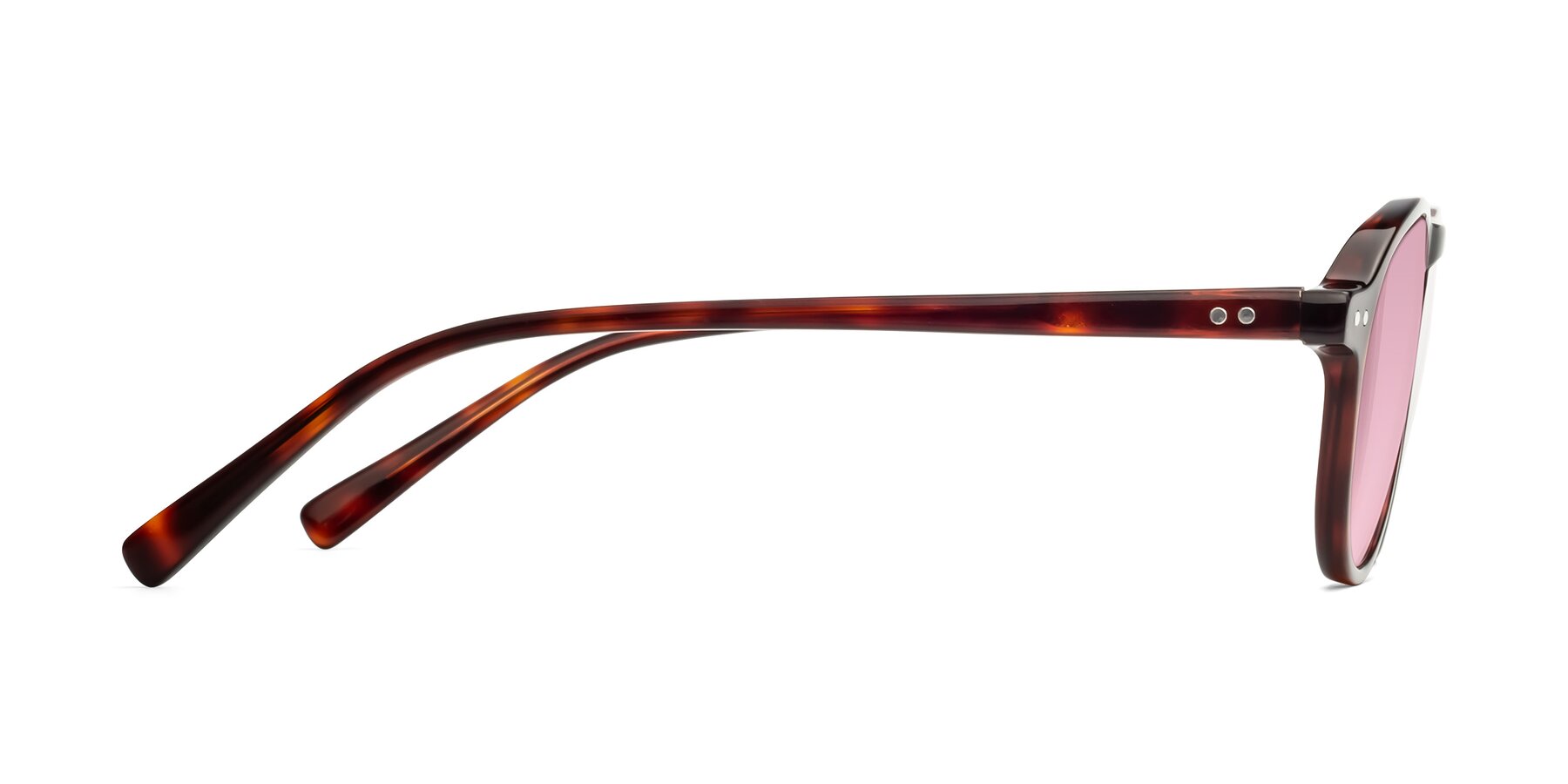 Side of 17544 in Burgundy Tortoise with Light Wine Tinted Lenses