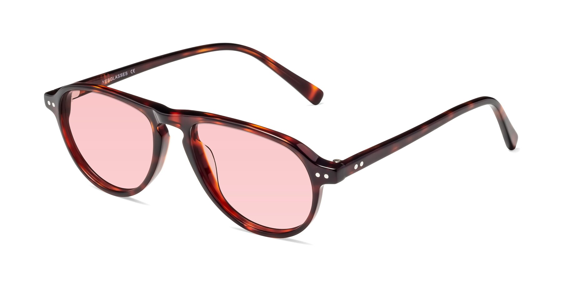 Angle of 17544 in Burgundy Tortoise with Light Garnet Tinted Lenses