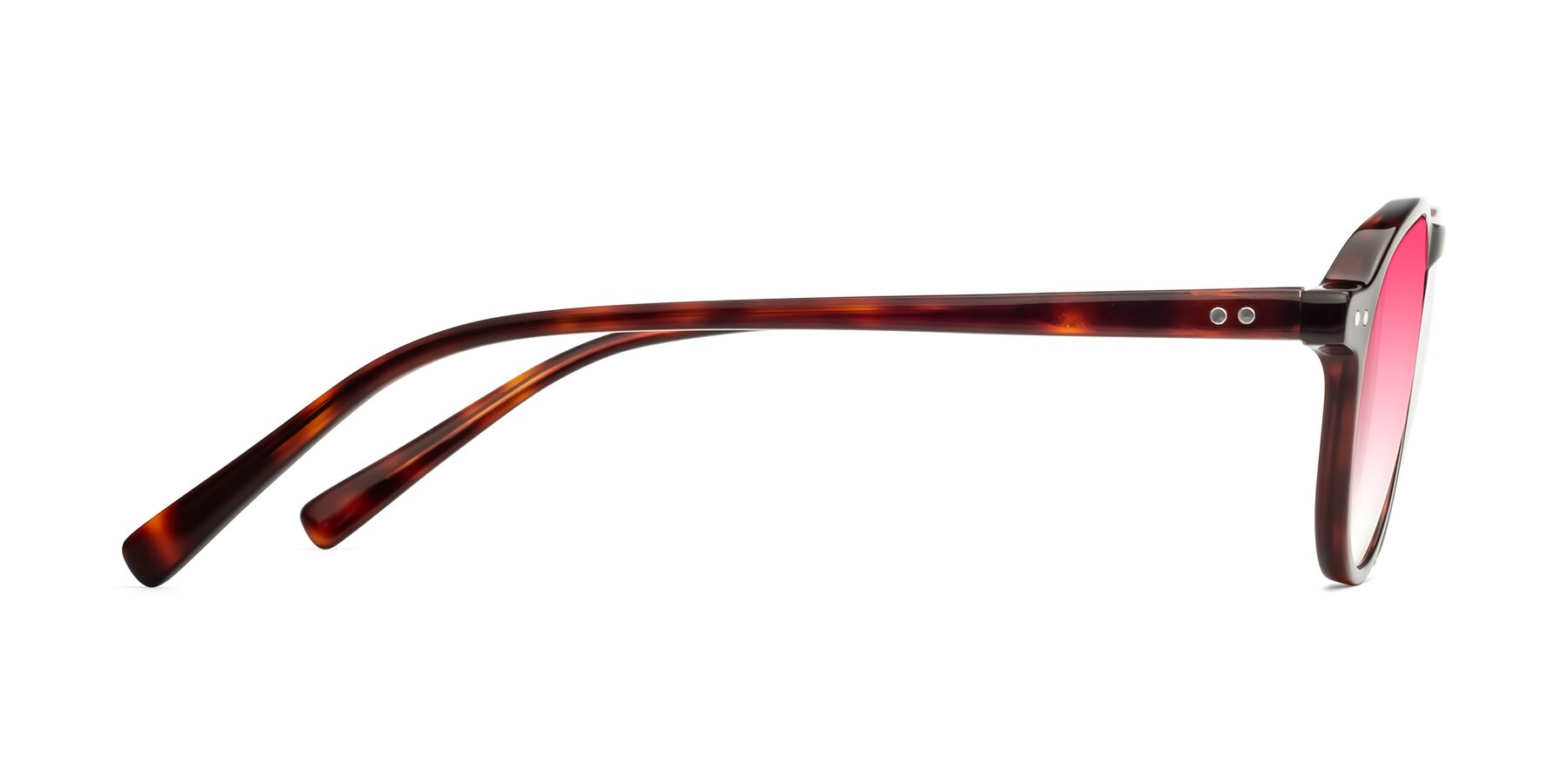 Side of 17544 in Burgundy Tortoise with Pink Gradient Lenses
