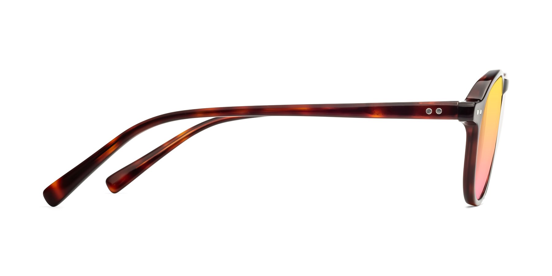 Side of 17544 in Burgundy Tortoise with Yellow / Pink Gradient Lenses
