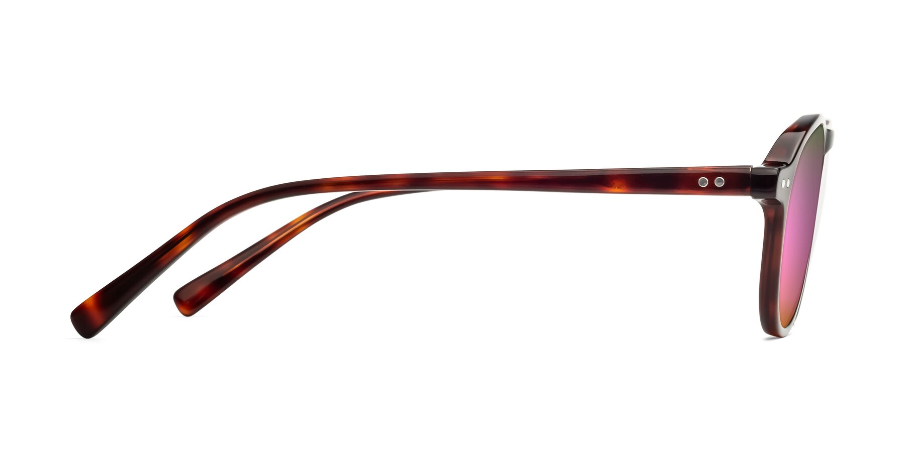 Side of 17544 in Burgundy Tortoise with Pink Mirrored Lenses