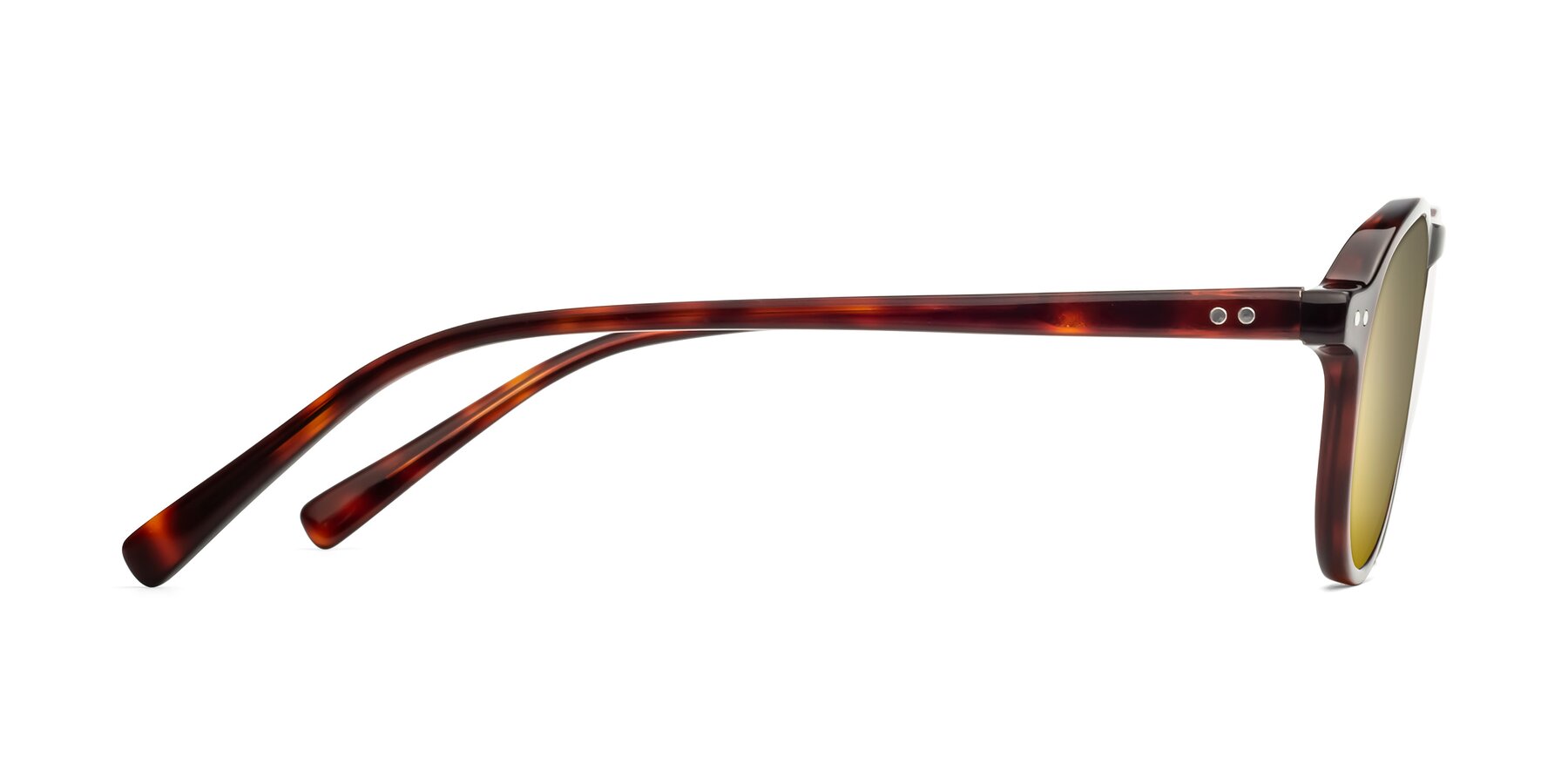 Side of 17544 in Burgundy Tortoise with Gold Mirrored Lenses