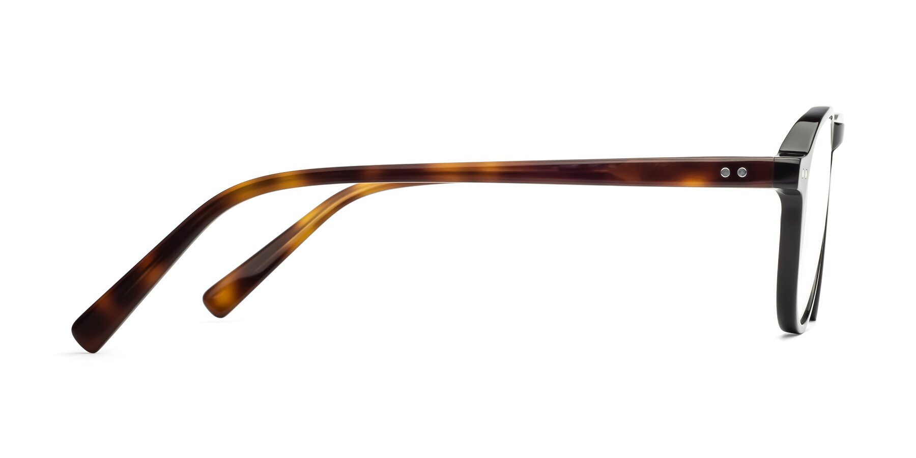 Side of 17544 in Black-Tortoise with Clear Reading Eyeglass Lenses