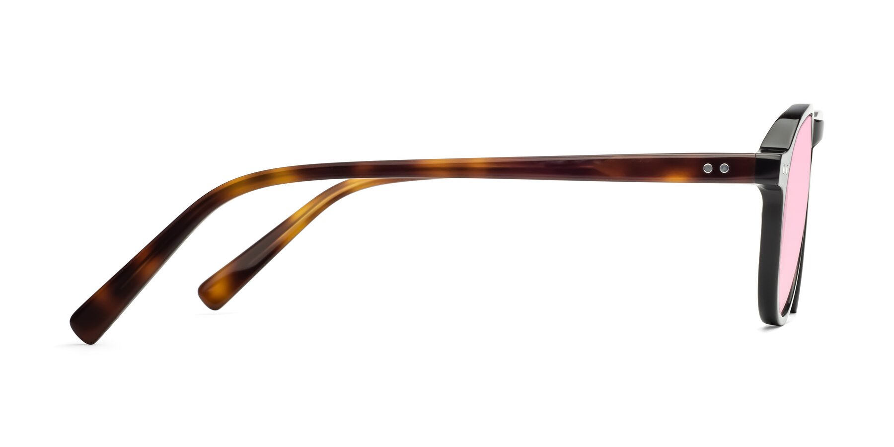 Side of 17544 in Black-Tortoise with Light Pink Tinted Lenses