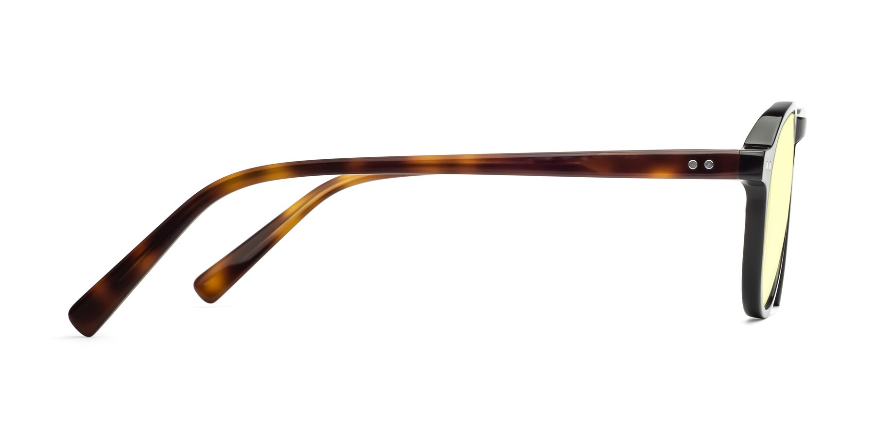 Side of 17544 in Black-Tortoise with Light Yellow Tinted Lenses