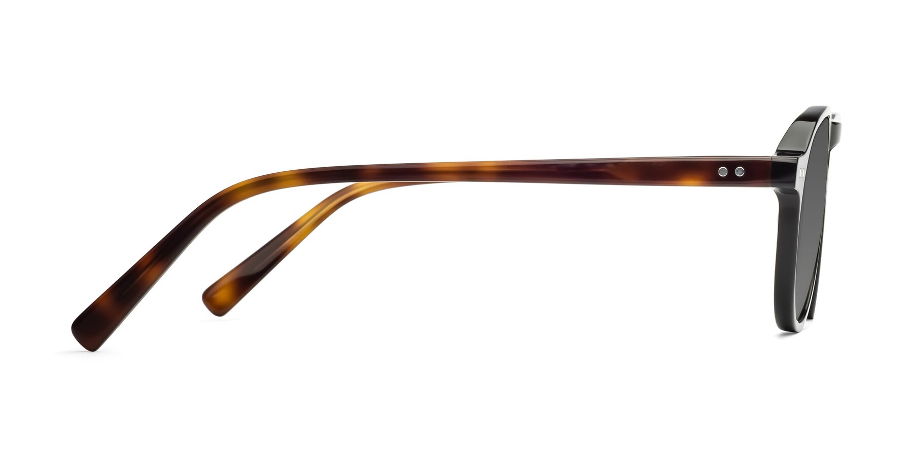 Side of 17544 in Black-Tortoise with Medium Gray Tinted Lenses