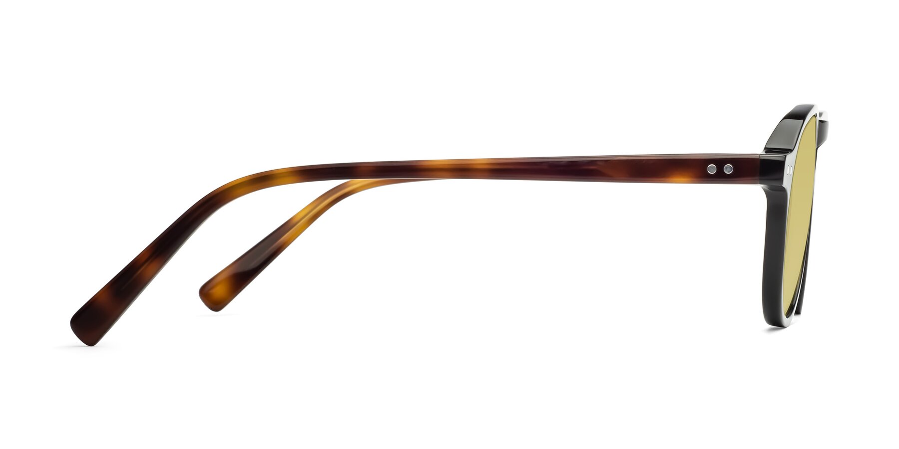 Side of 17544 in Black-Tortoise with Medium Champagne Tinted Lenses