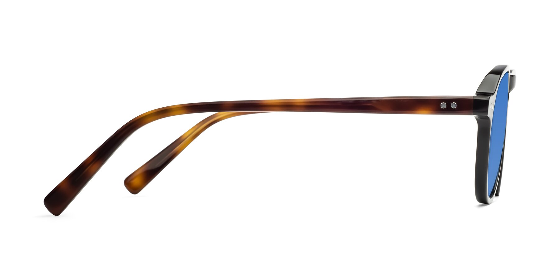Side of 17544 in Black-Tortoise with Blue Tinted Lenses