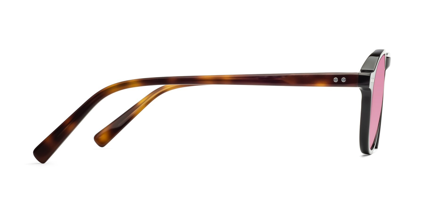 Side of 17544 in Black-Tortoise with Medium Wine Tinted Lenses