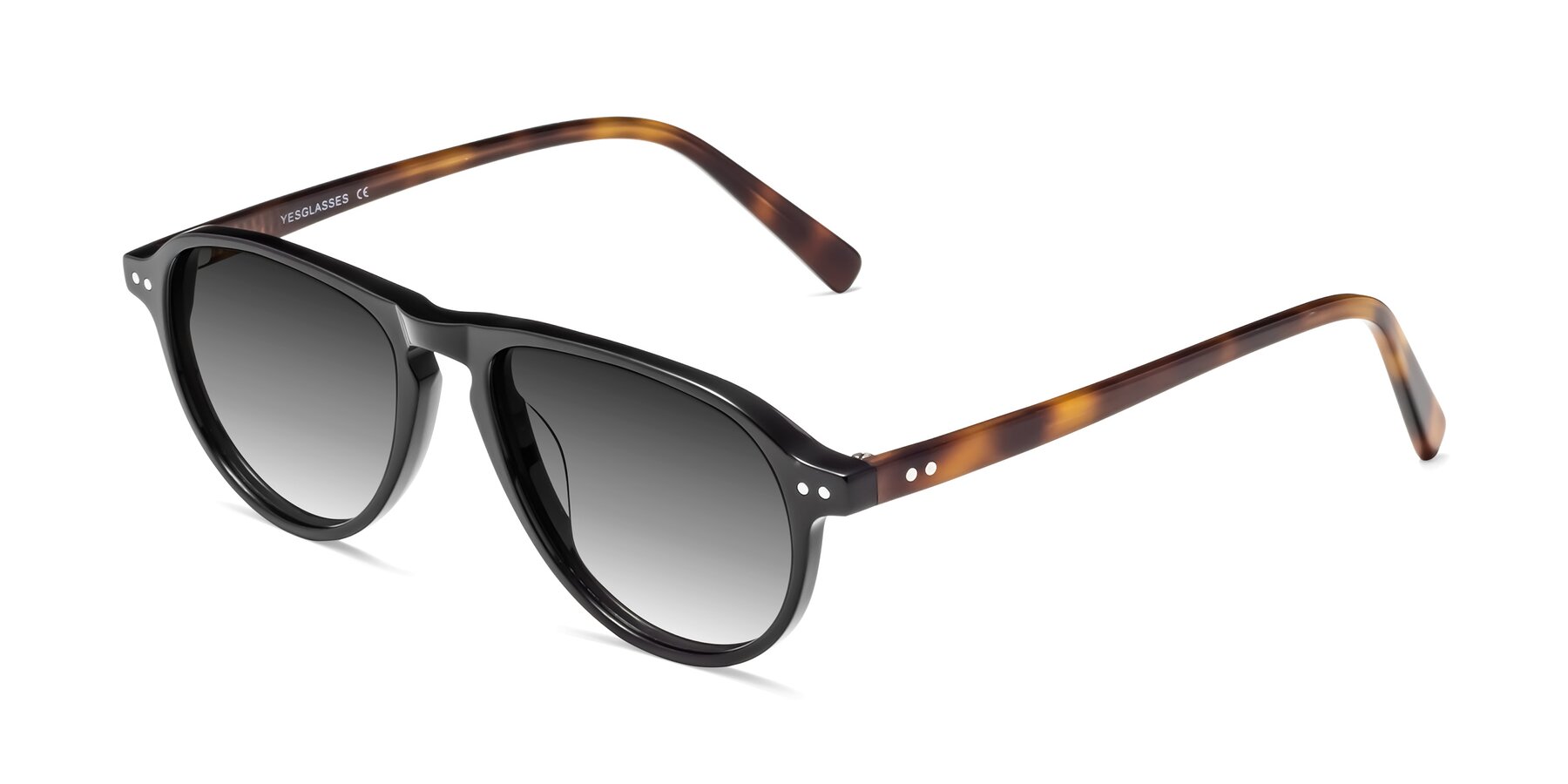 Angle of 17544 in Black-Tortoise with Gray Gradient Lenses