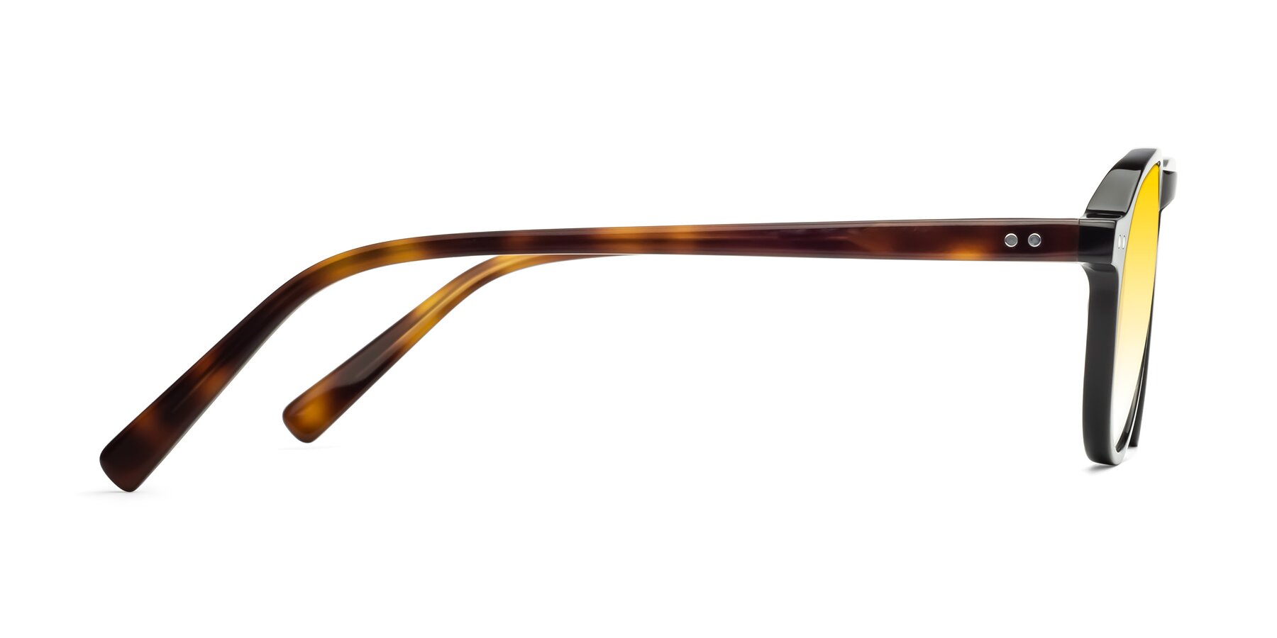 Side of 17544 in Black-Tortoise with Yellow Gradient Lenses