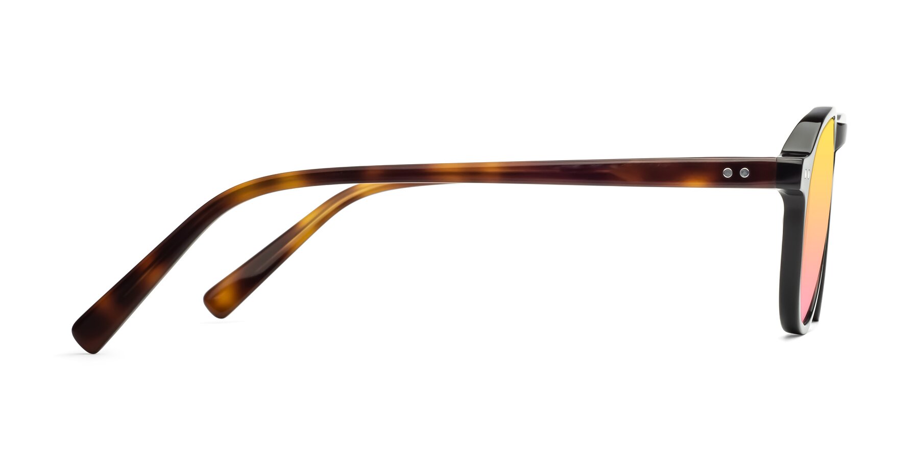 Side of 17544 in Black-Tortoise with Yellow / Pink Gradient Lenses