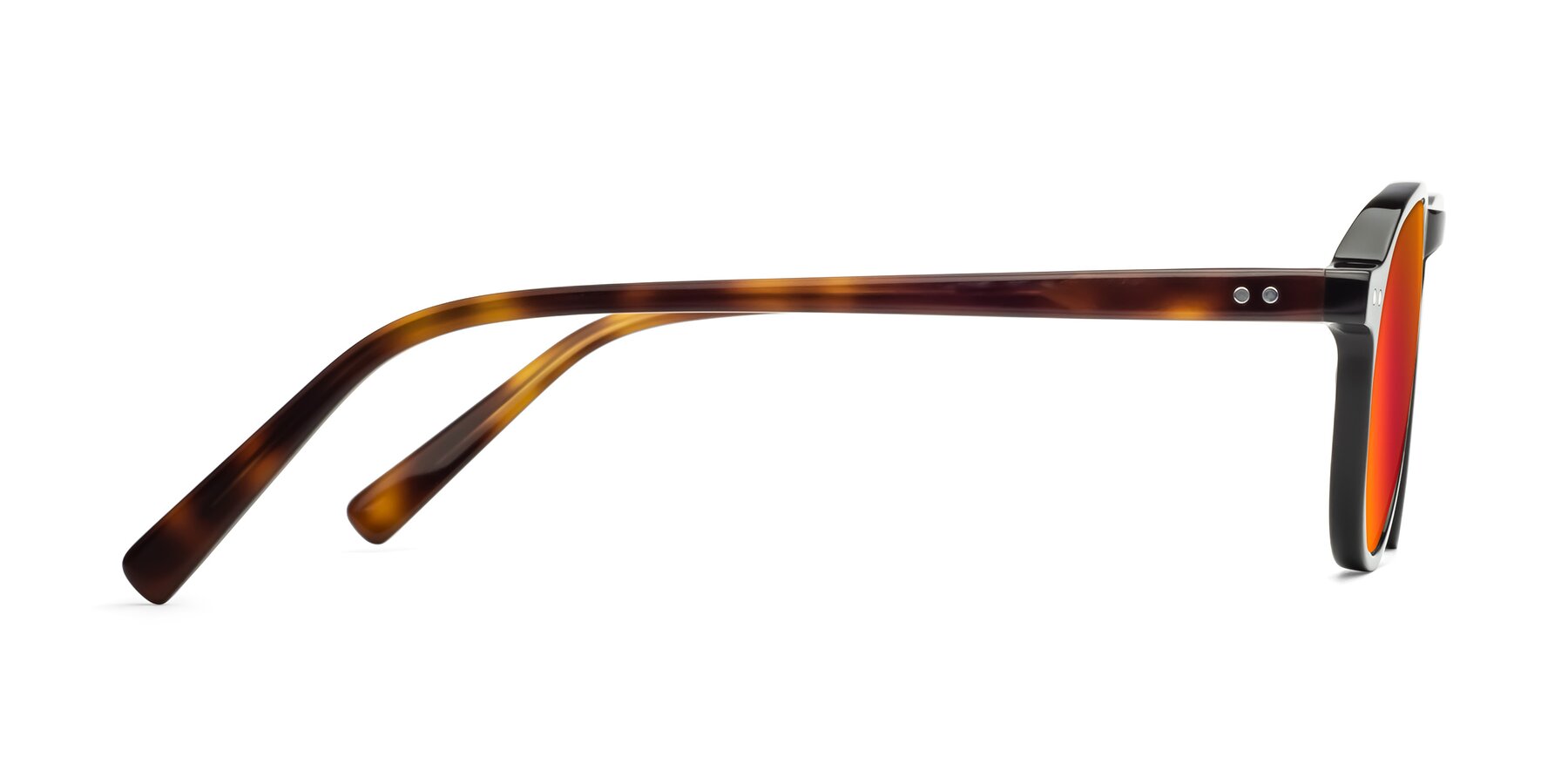 Side of 17544 in Black-Tortoise with Red Gold Mirrored Lenses