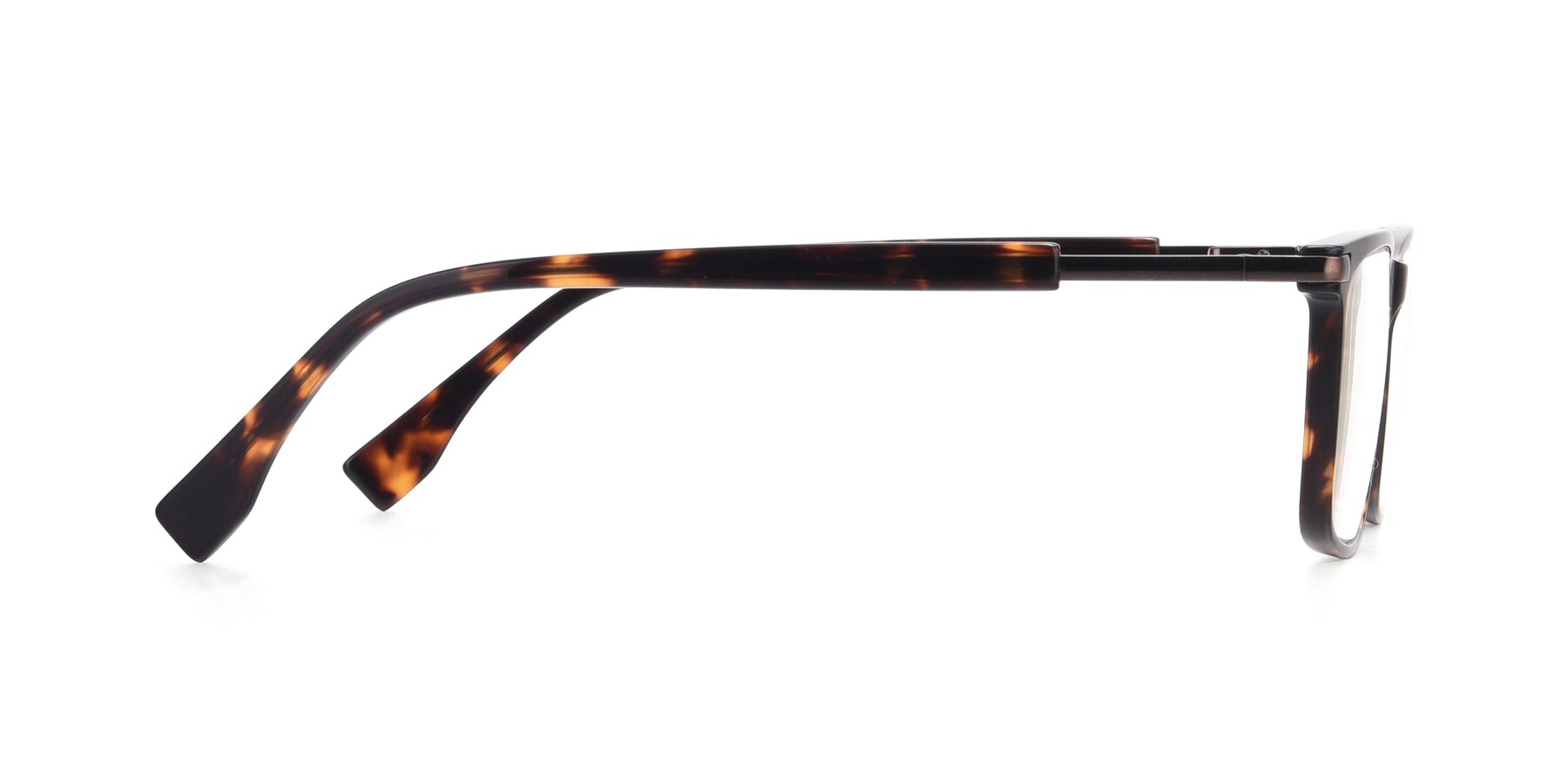Side of 17554 in Tortoise with Clear Reading Eyeglass Lenses