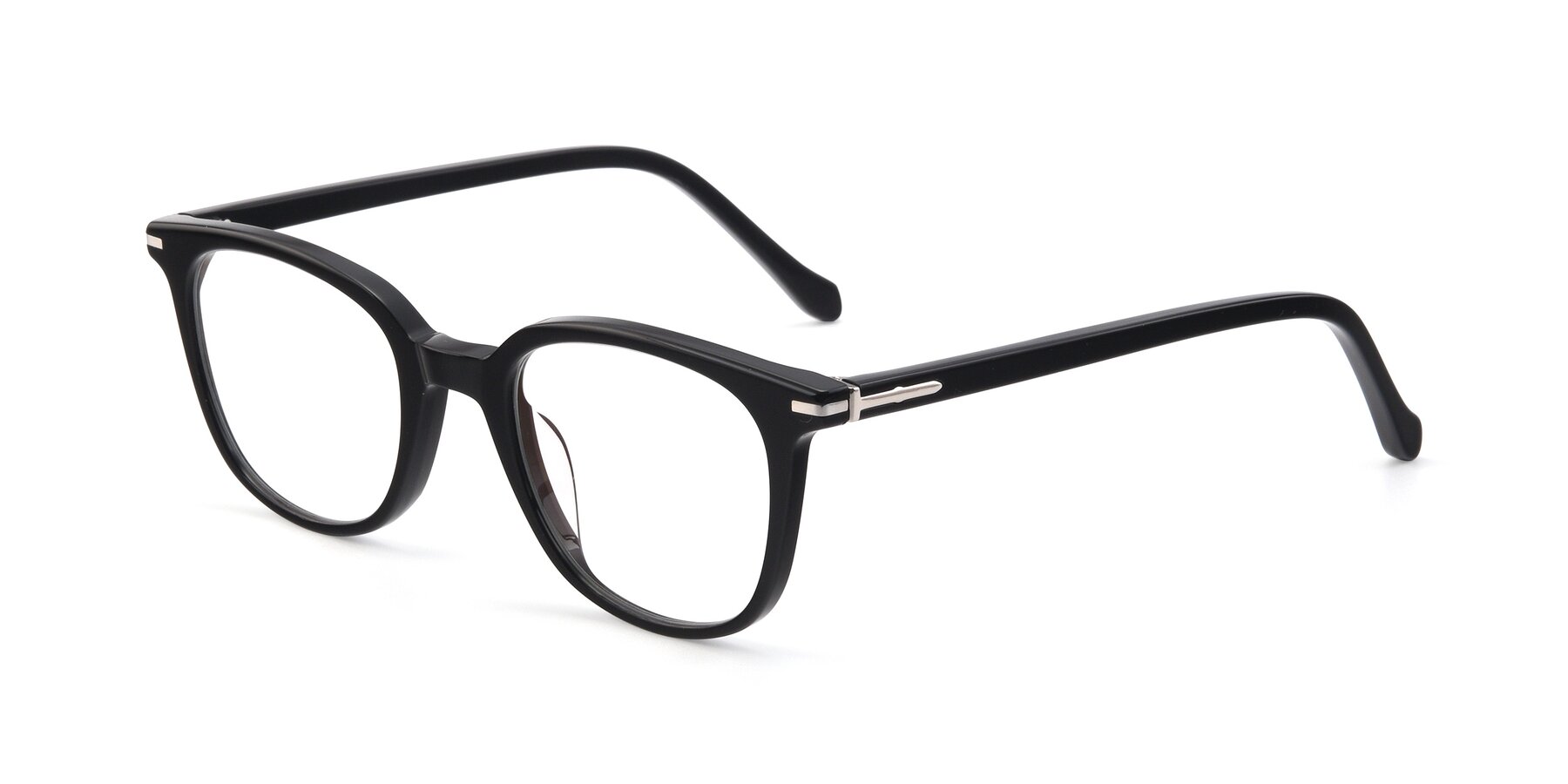 Angle of 17562 in Black with Clear Reading Eyeglass Lenses