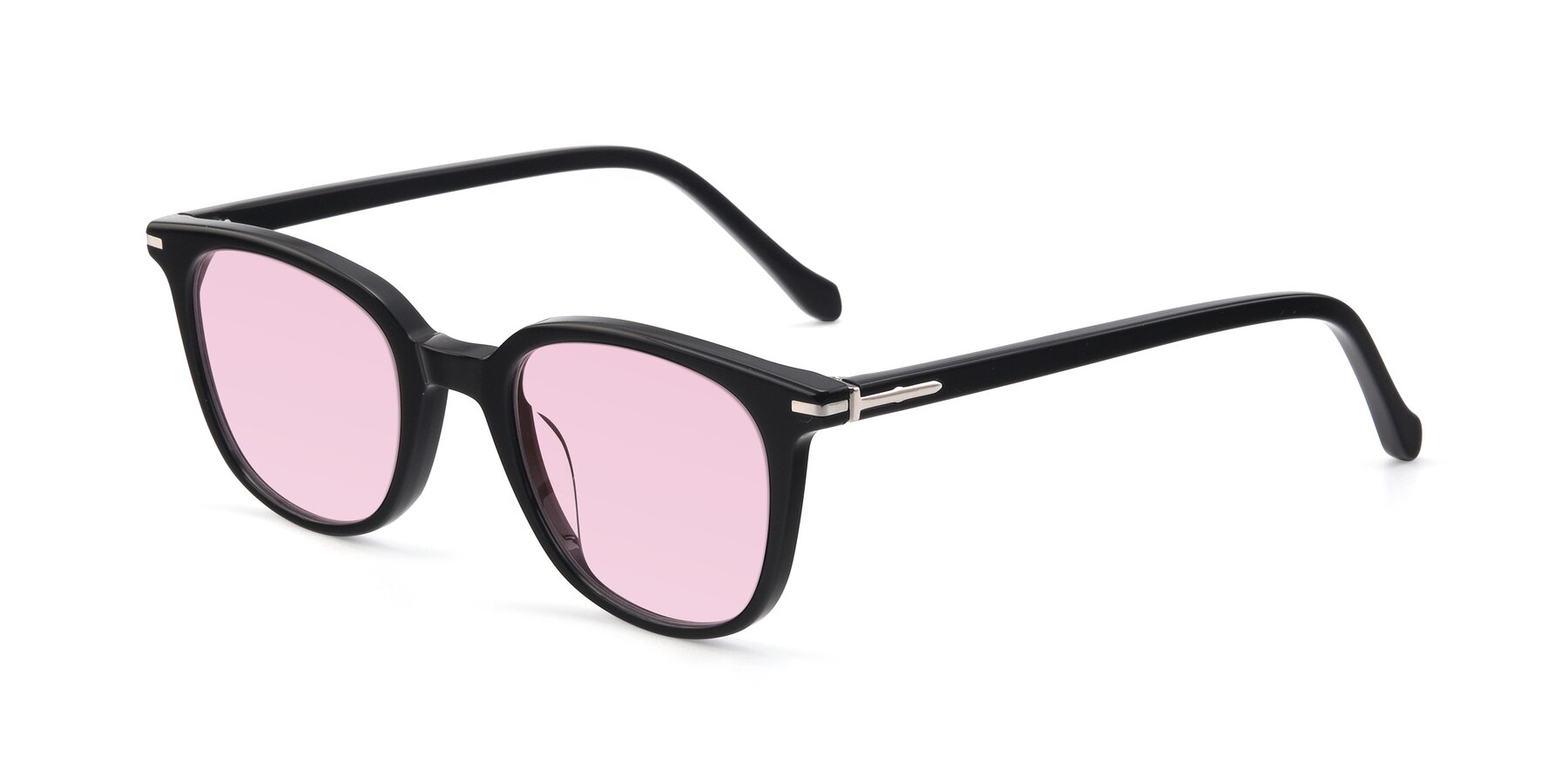 Angle of 17562 in Black with Light Pink Tinted Lenses