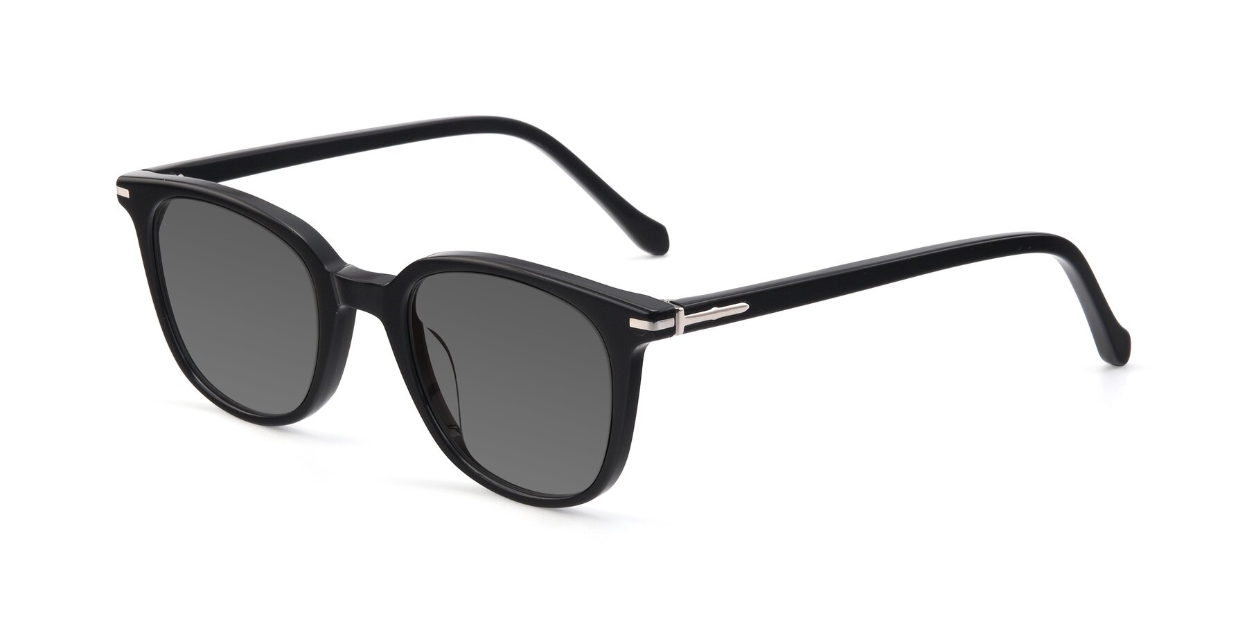 Angle of 17562 in Black with Medium Gray Tinted Lenses