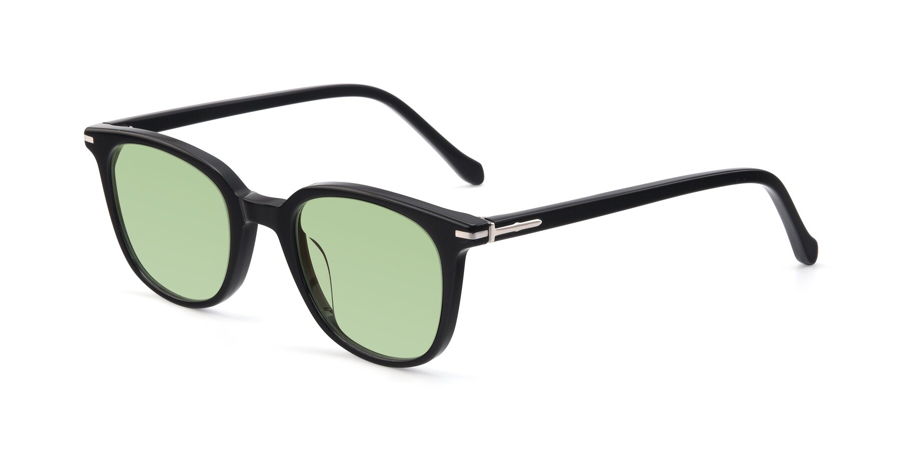 Angle of 17562 in Black with Medium Green Tinted Lenses