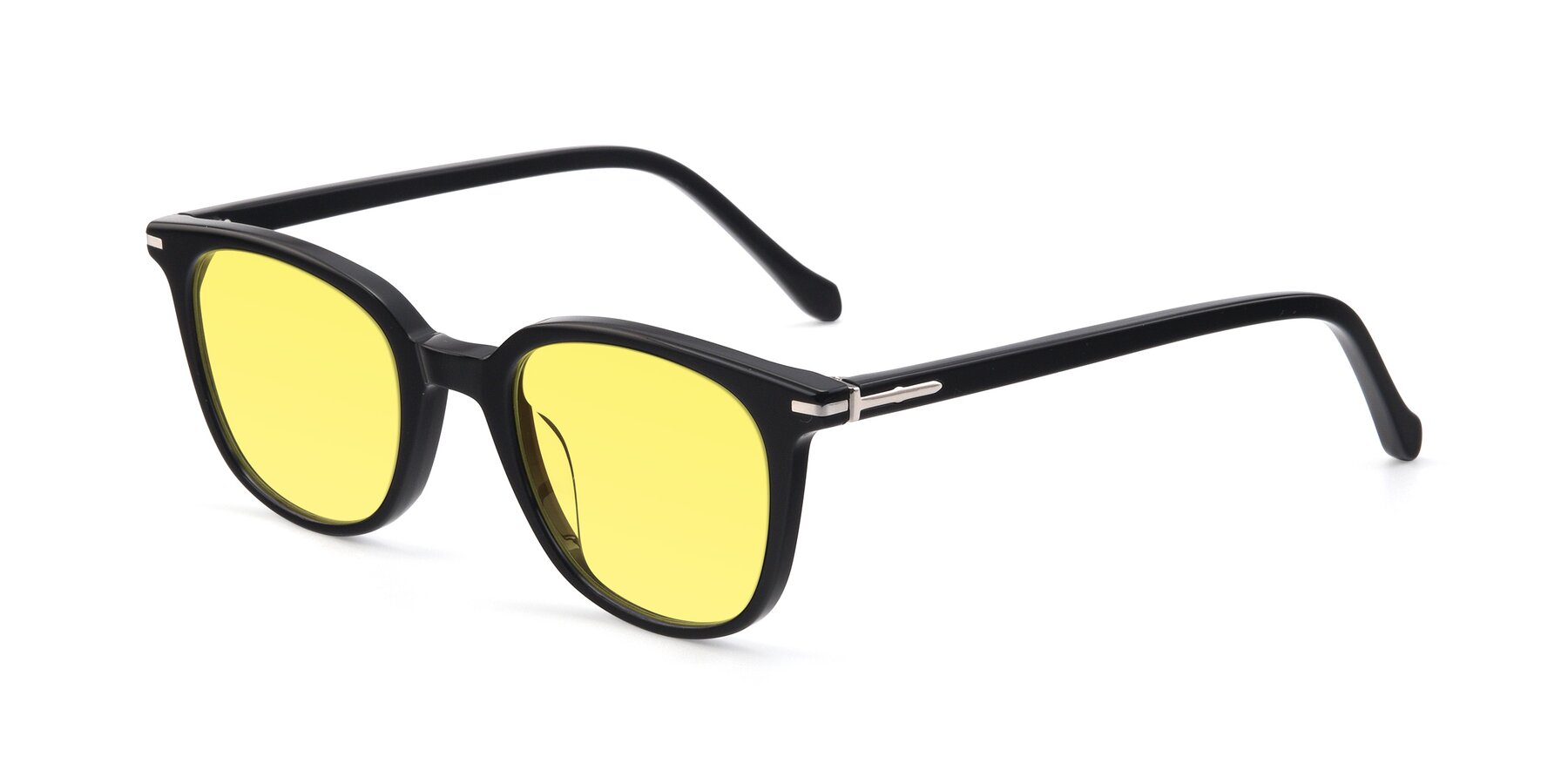 Angle of 17562 in Black with Medium Yellow Tinted Lenses