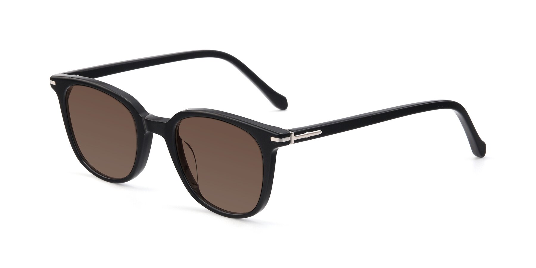 Angle of 17562 in Black with Brown Tinted Lenses