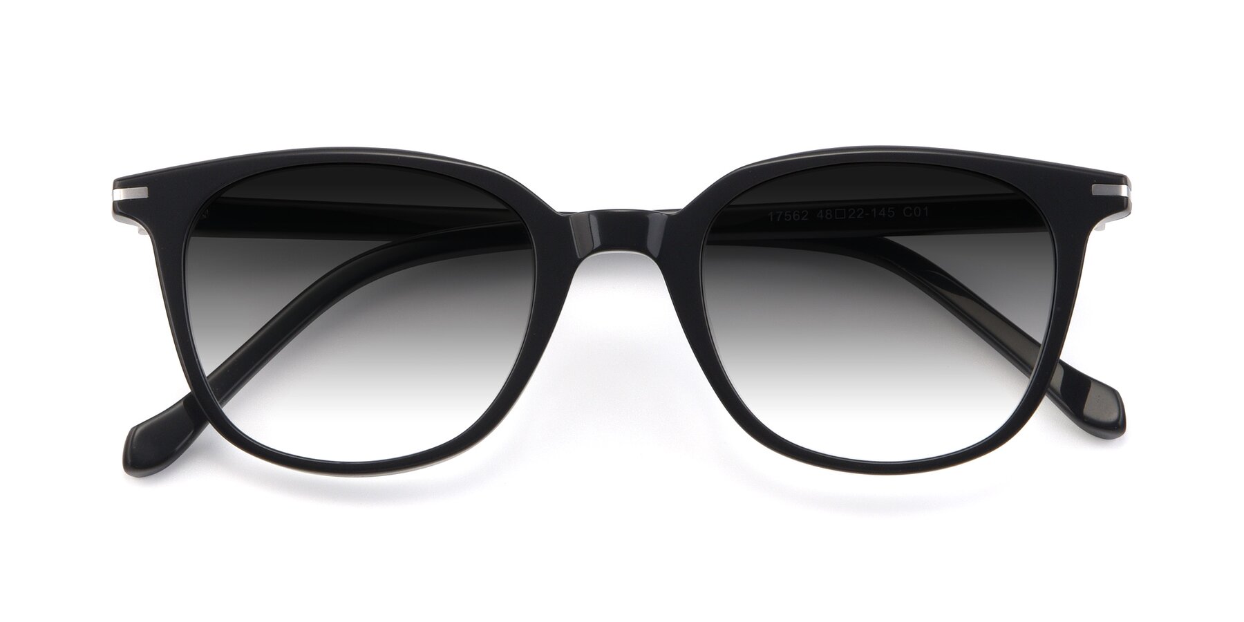 Folded Front of 17562 in Black with Gray Gradient Lenses