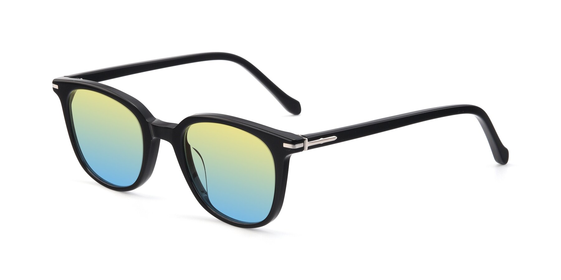 Angle of 17562 in Black with Yellow / Blue Gradient Lenses