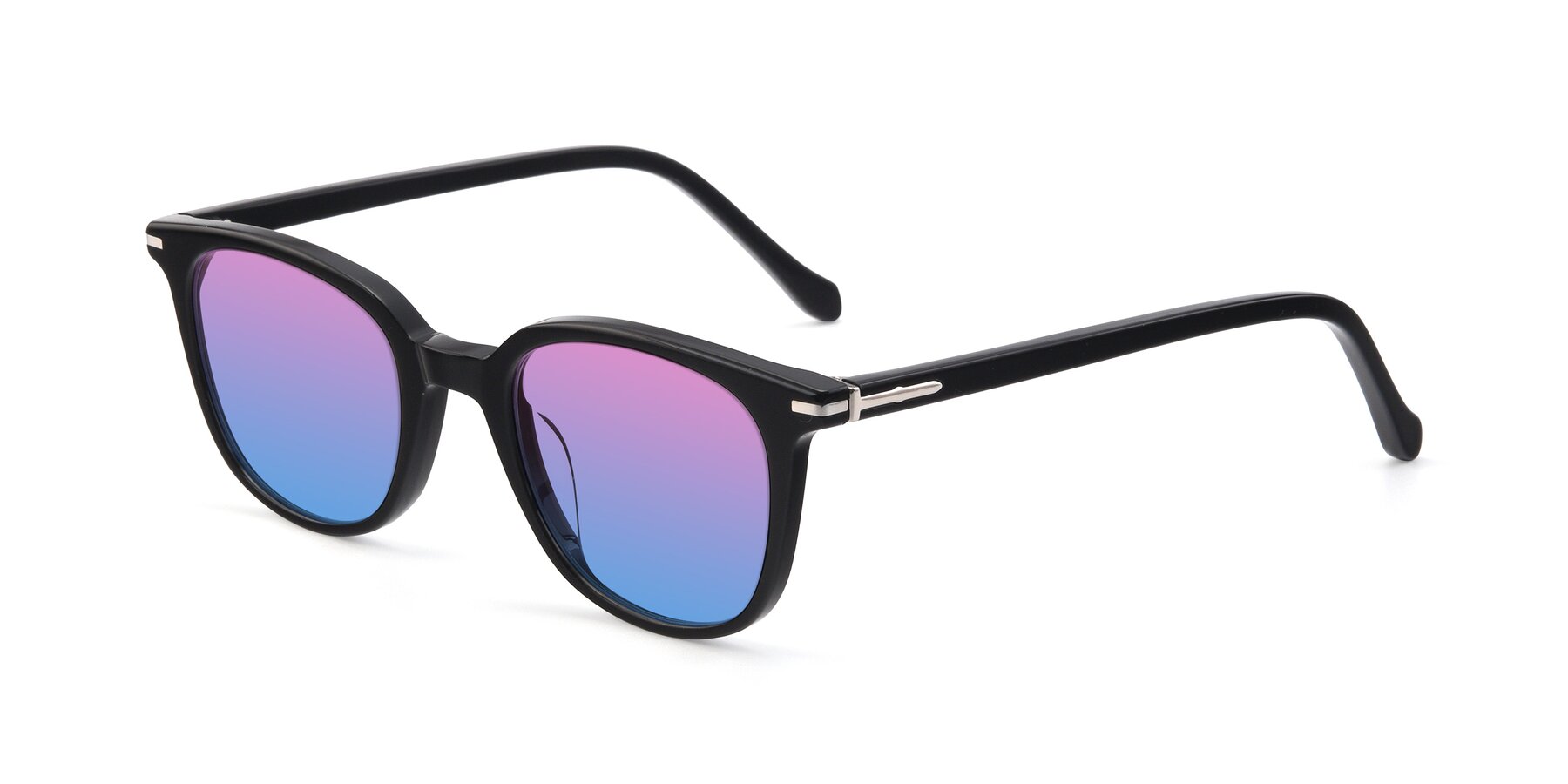 Angle of 17562 in Black with Pink / Blue Gradient Lenses