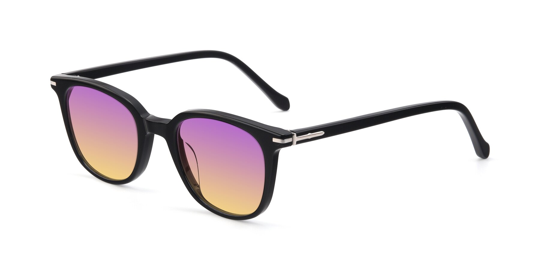 Angle of 17562 in Black with Purple / Yellow Gradient Lenses