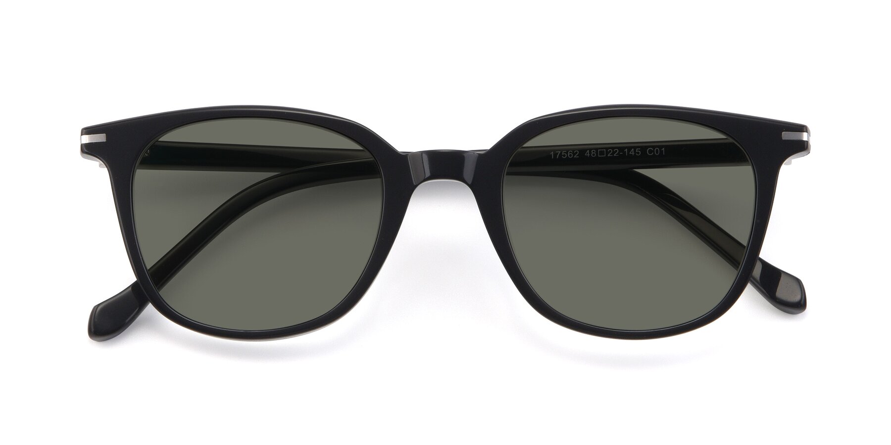 Folded Front of 17562 in Black with Gray Polarized Lenses