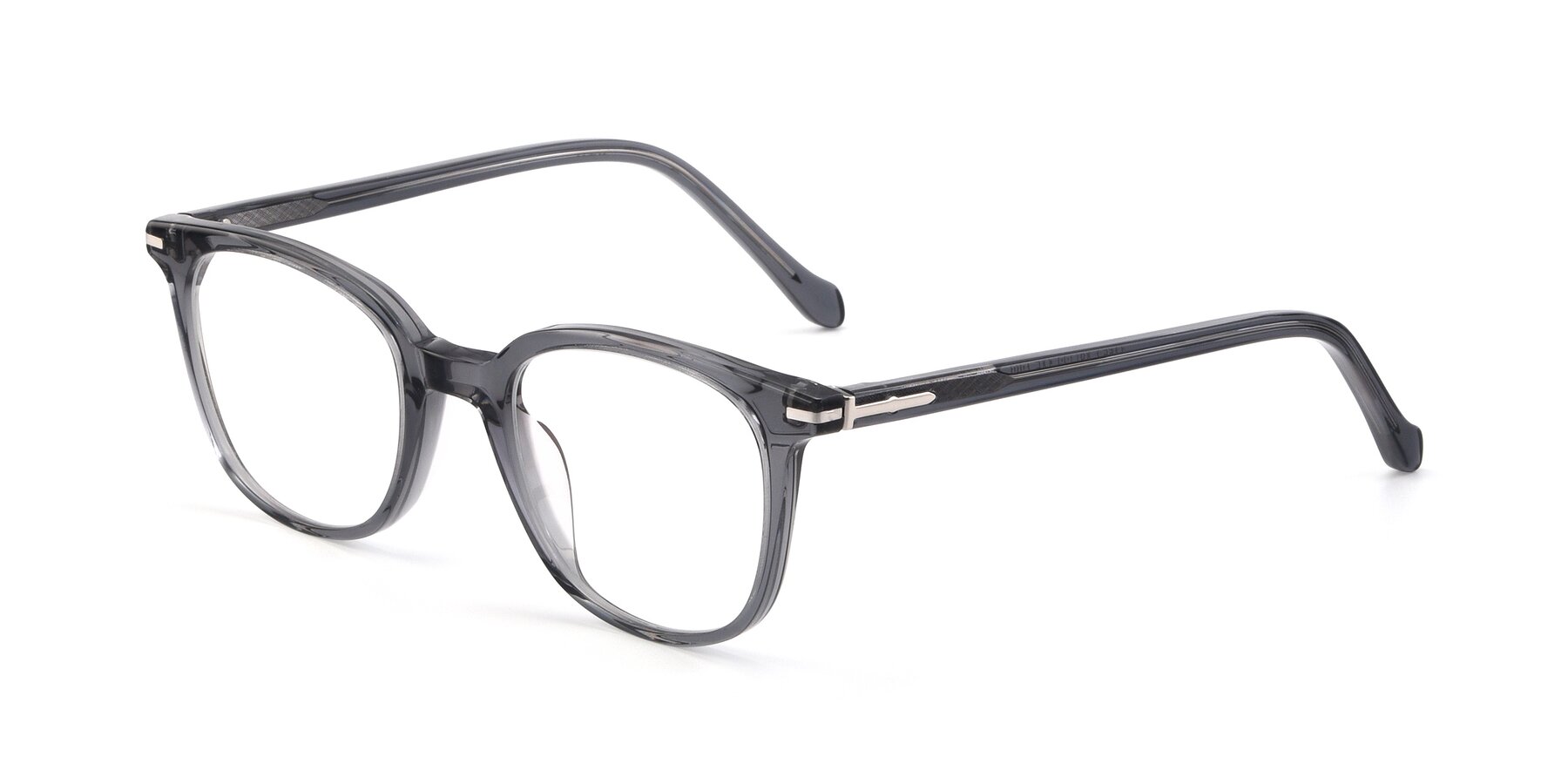 Angle of 17562 in Transparent Grey with Clear Reading Eyeglass Lenses