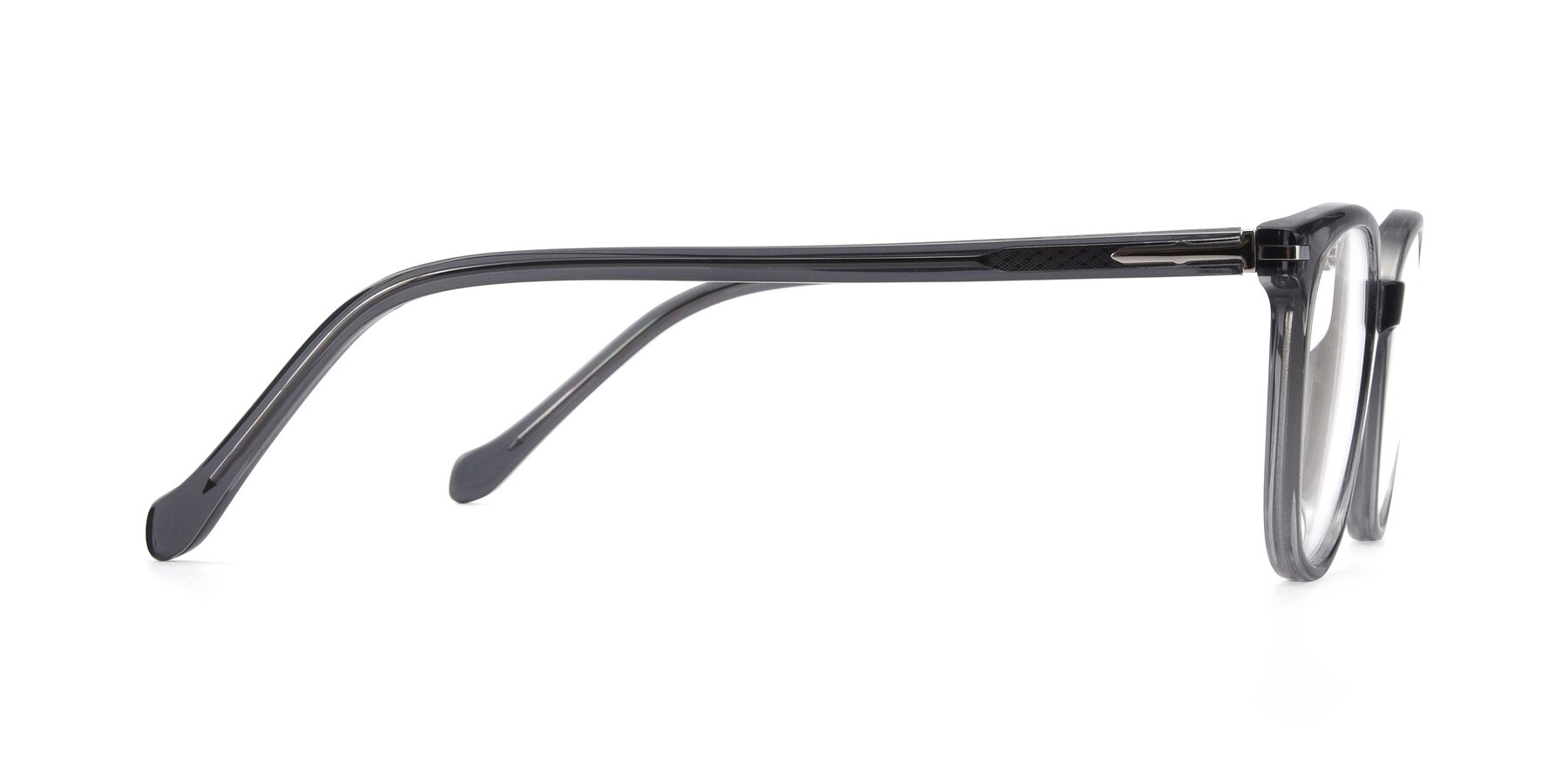 Side of 17562 in Transparent Grey with Clear Reading Eyeglass Lenses