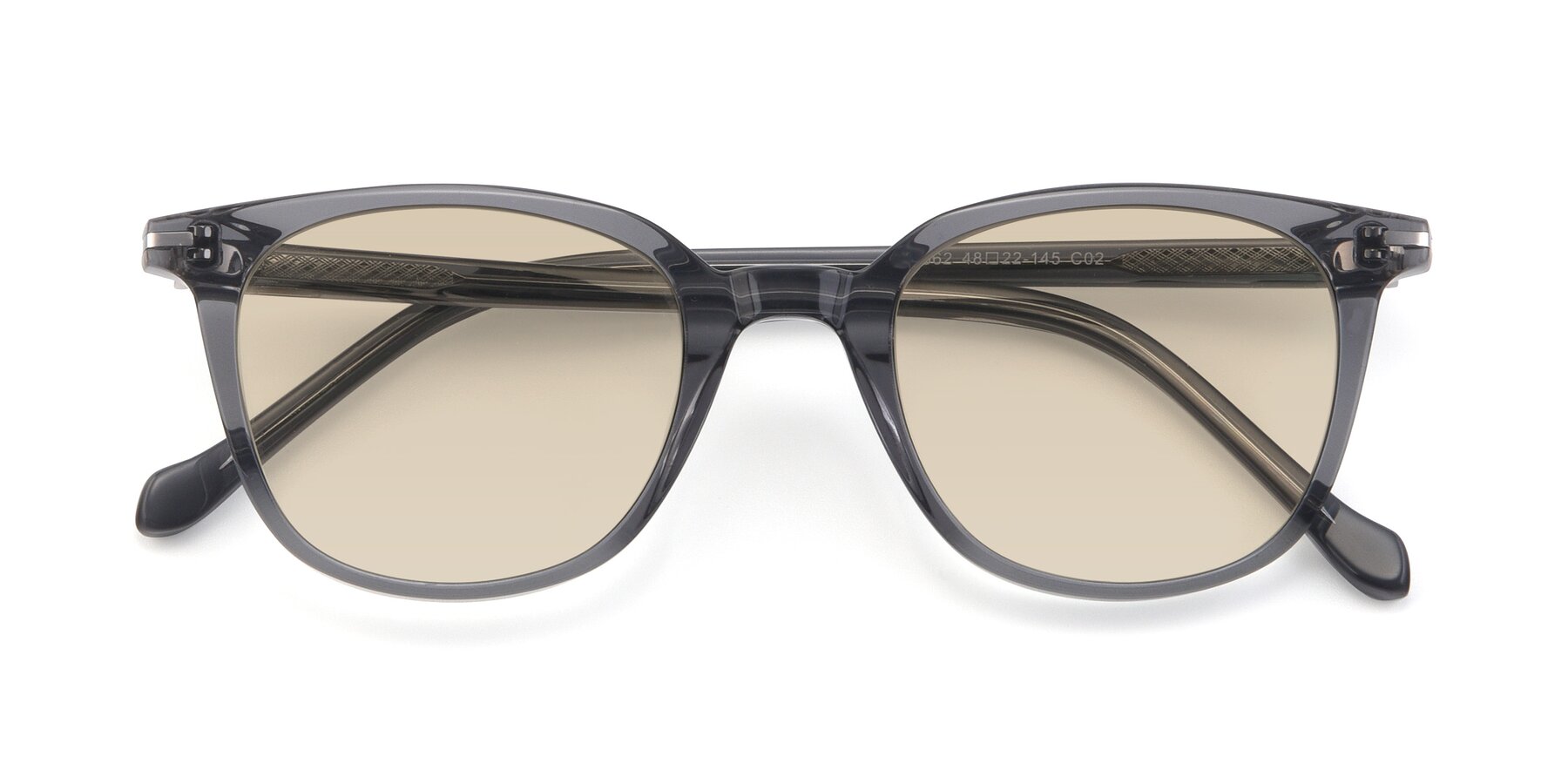 Folded Front of 17562 in Transparent Grey with Light Brown Tinted Lenses
