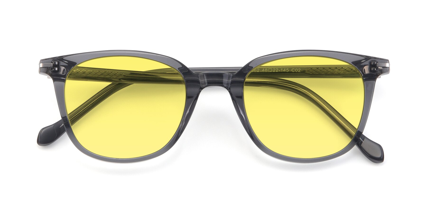 Folded Front of 17562 in Transparent Grey with Medium Yellow Tinted Lenses