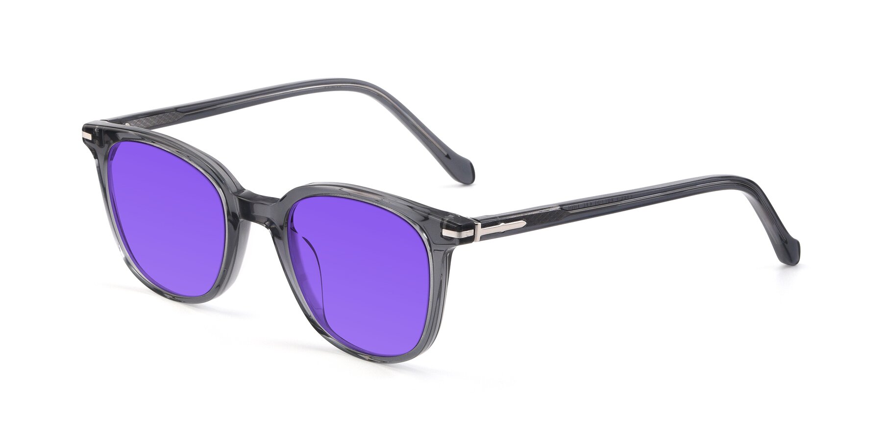 Angle of 17562 in Transparent Grey with Purple Tinted Lenses